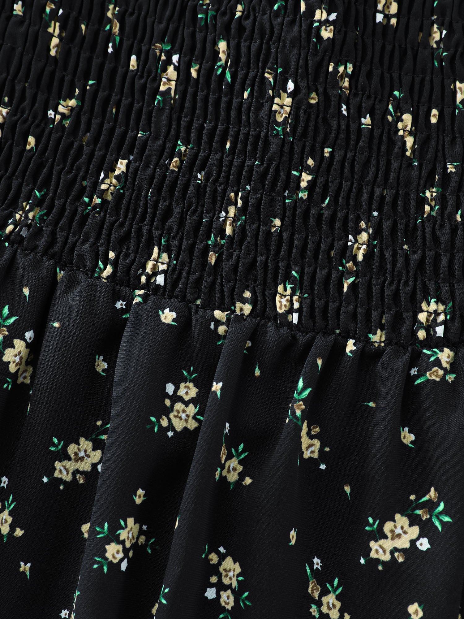 Floral Print Shirred Cinched-Waist Tank Top - Image 5