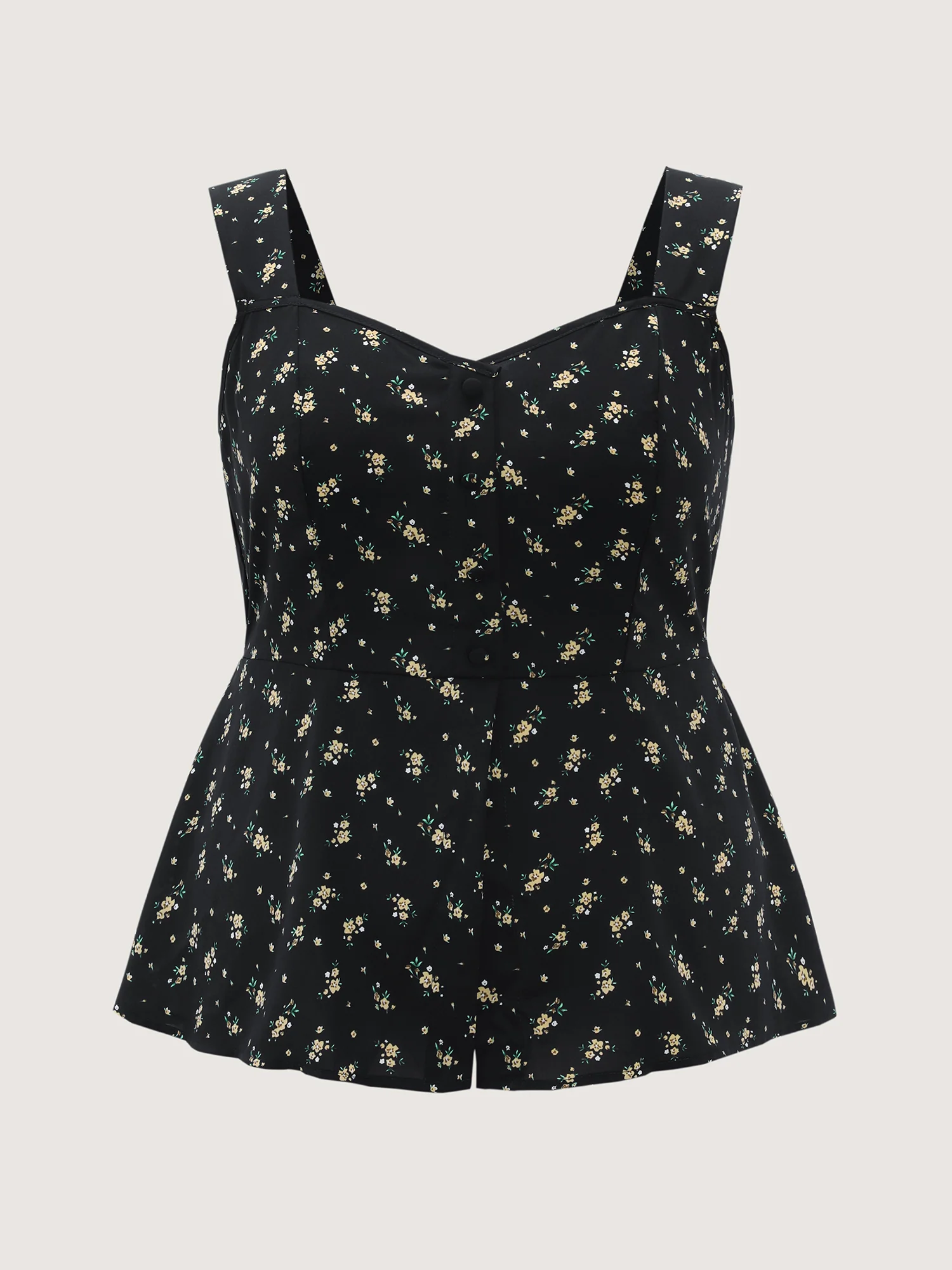 Floral Print Shirred Cinched-Waist Tank Top - Image 7
