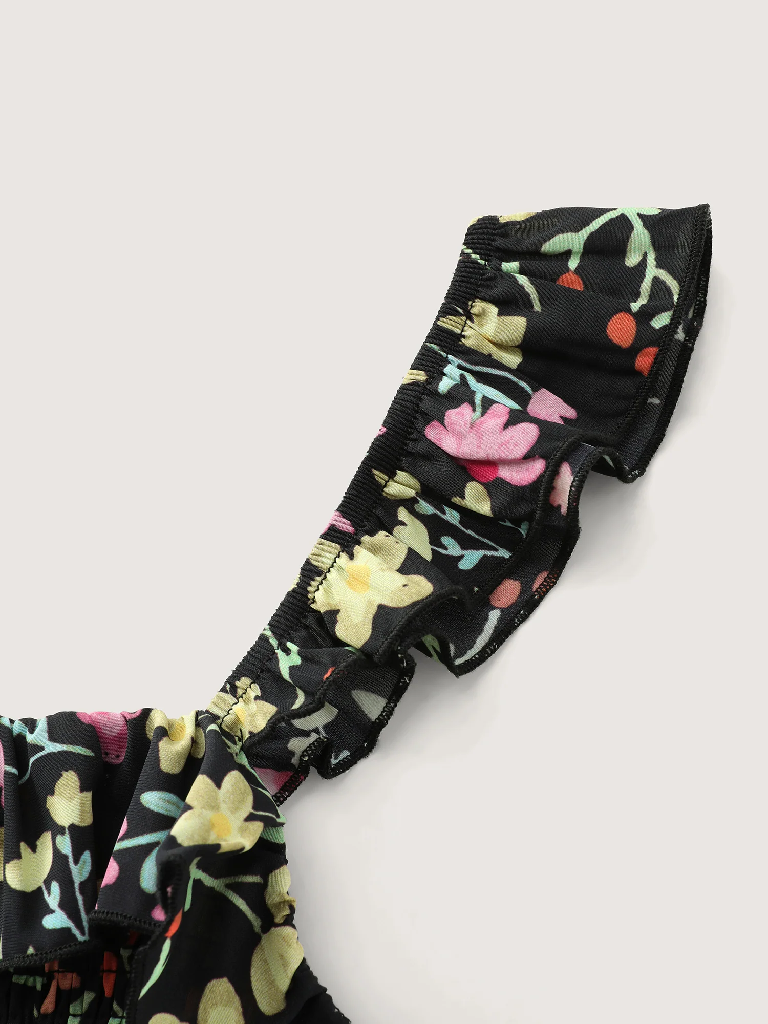 Floral Print Shirred Fit And Flare Tank Top - Image 5
