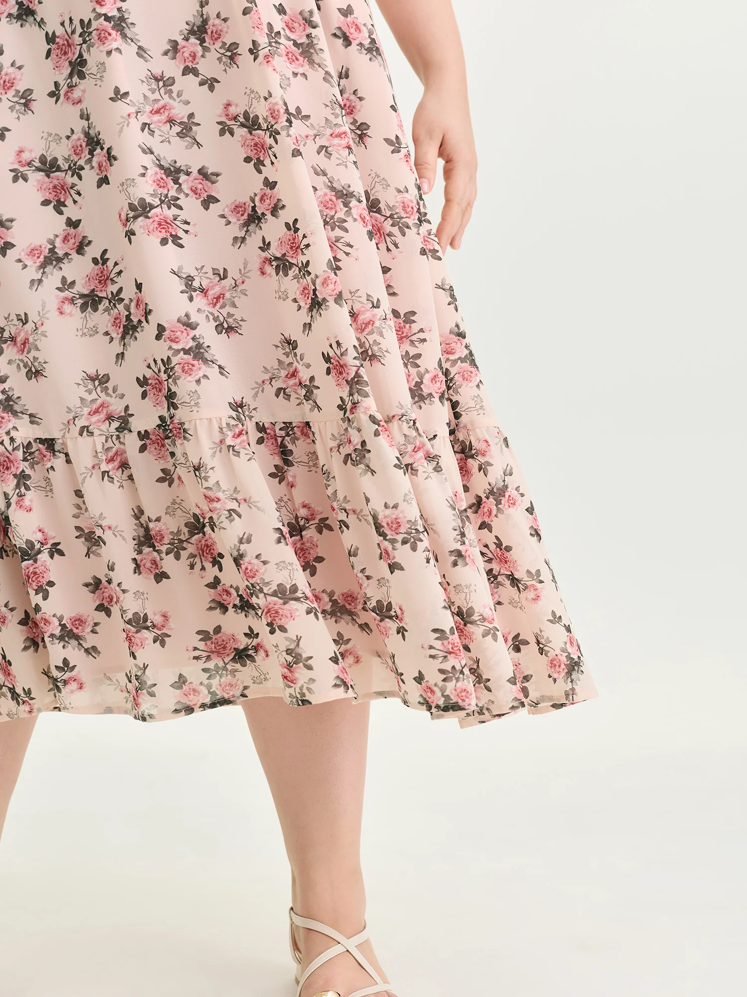 Floral Print Shirred Waist Maxi Dress - Image 5