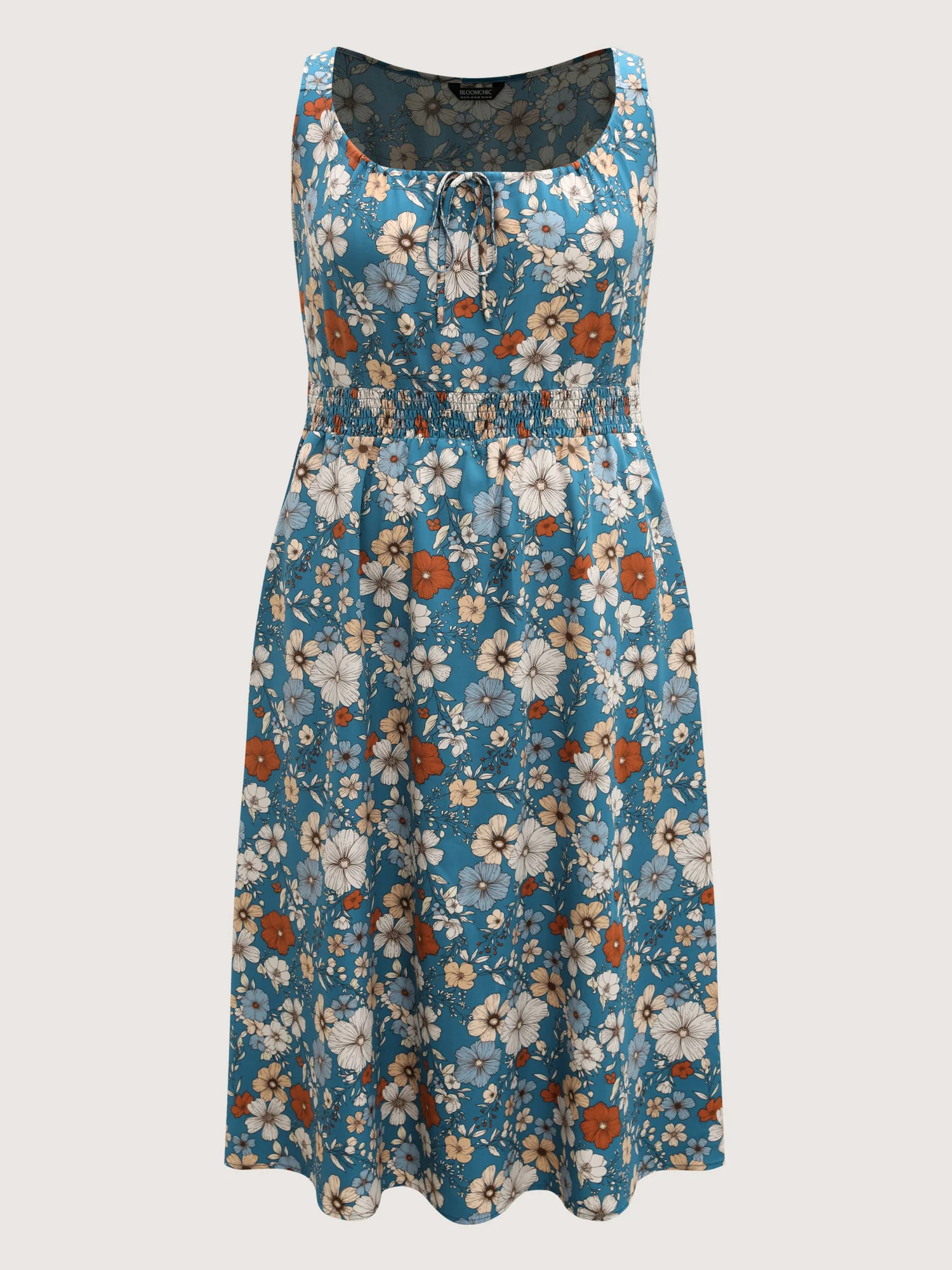 Floral Print Shirred Waist Maxi Dress - Image 7