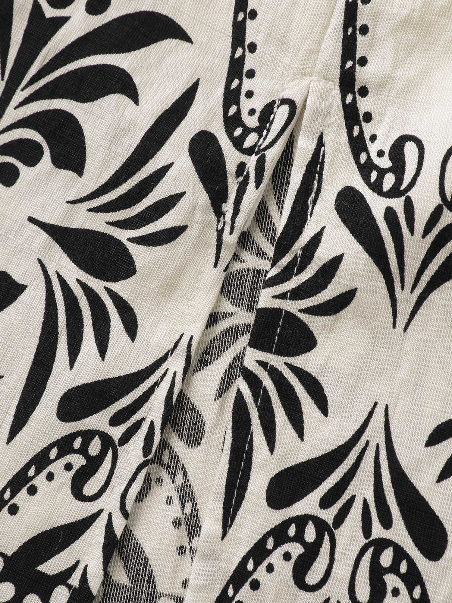 Floral Print Shirred Waist Midi Dress - Image 6