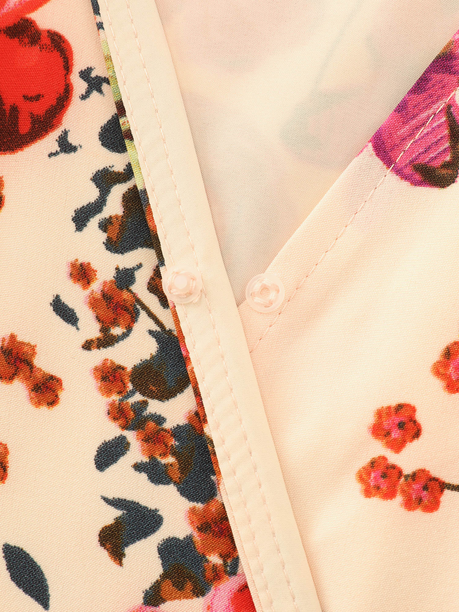 Floral Print Shirred Waist Midi Dress - Image 5
