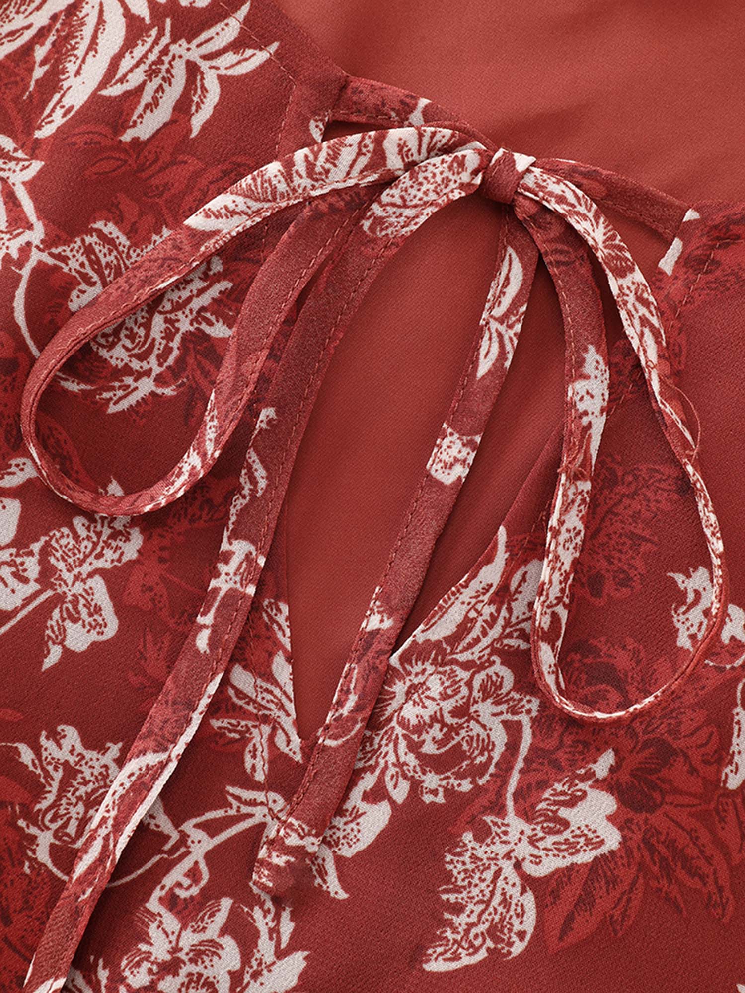 Floral Print Shirred Waist Mini Dress - Image 5