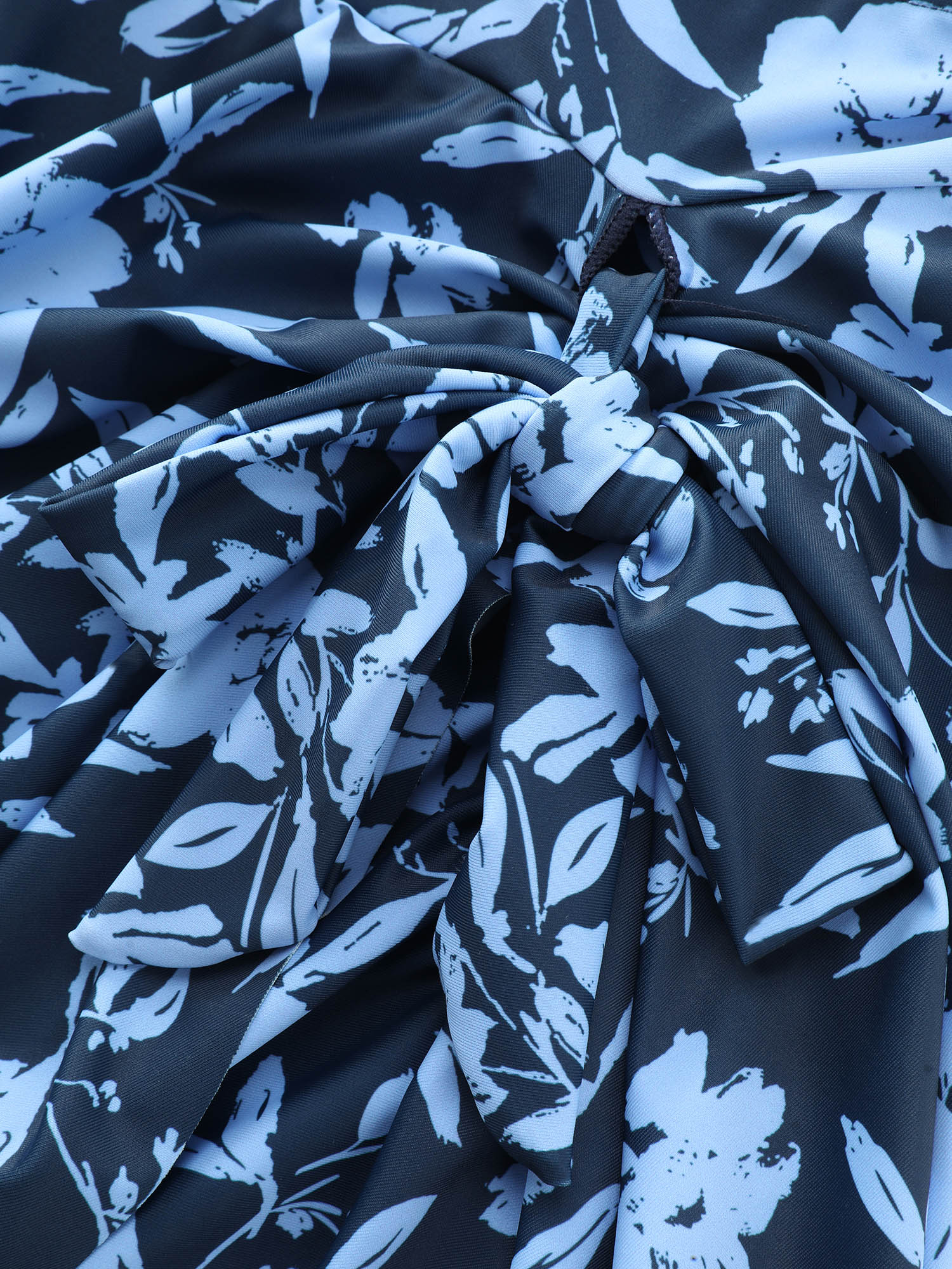 Floral Print Side-Tie Swim Dress - Image 6