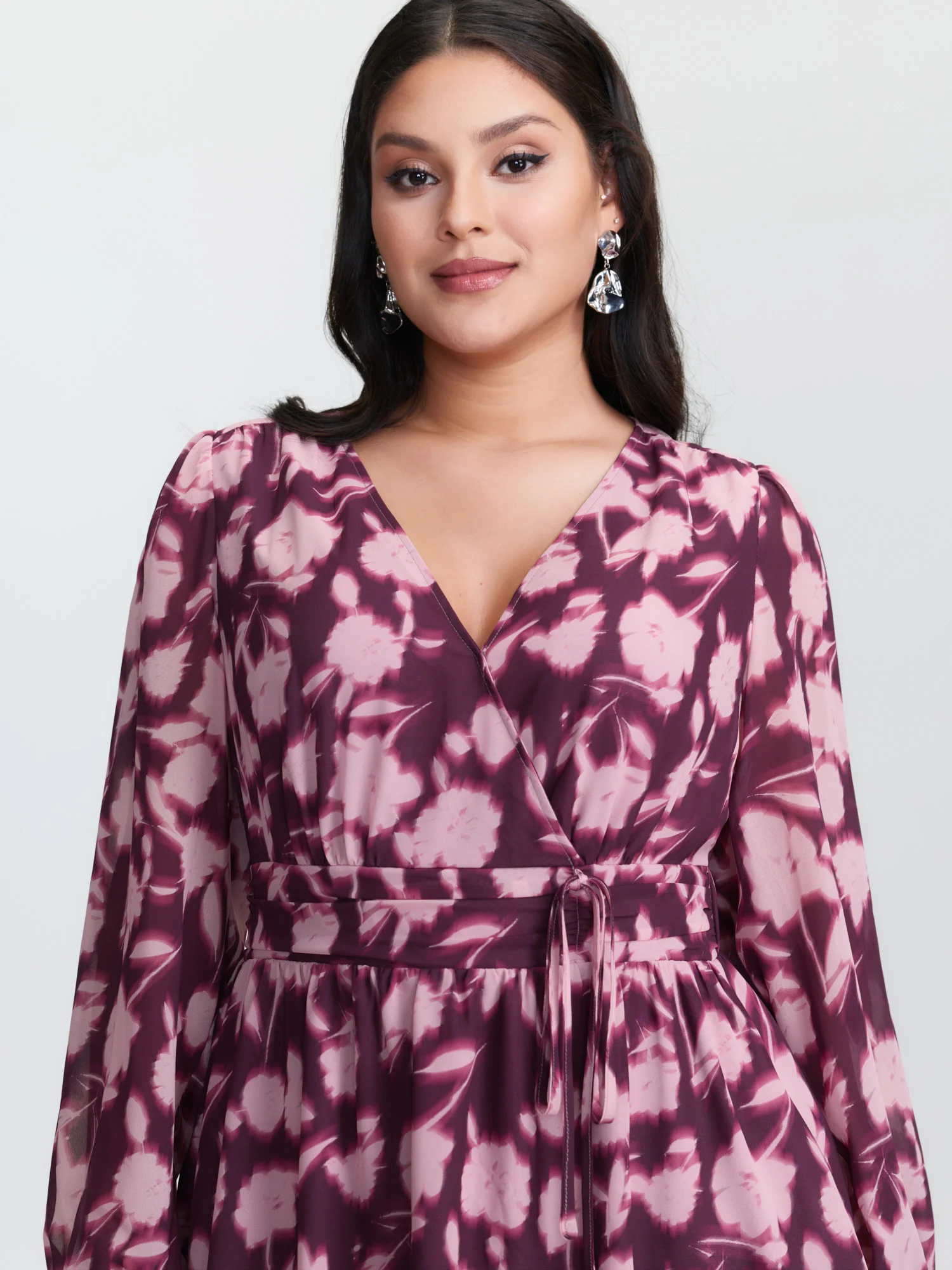 Floral Print Side-Tie Waist Mini Dress - Image 2