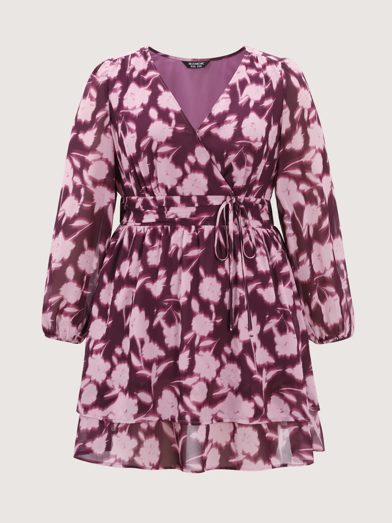 Floral Print Side-Tie Waist Mini Dress - Image 6