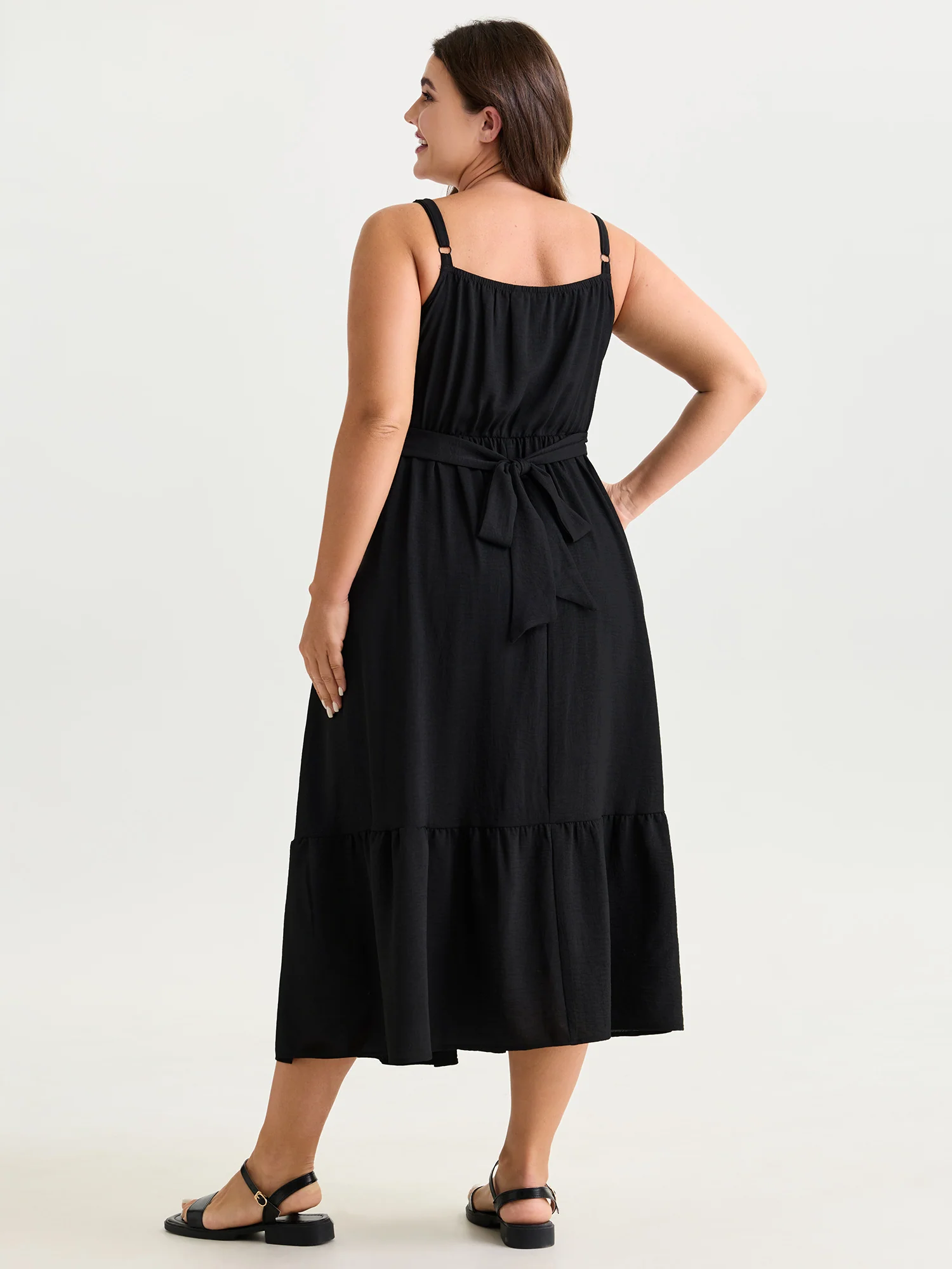 Floral Print Sleeveless Midi Dress - Image 4