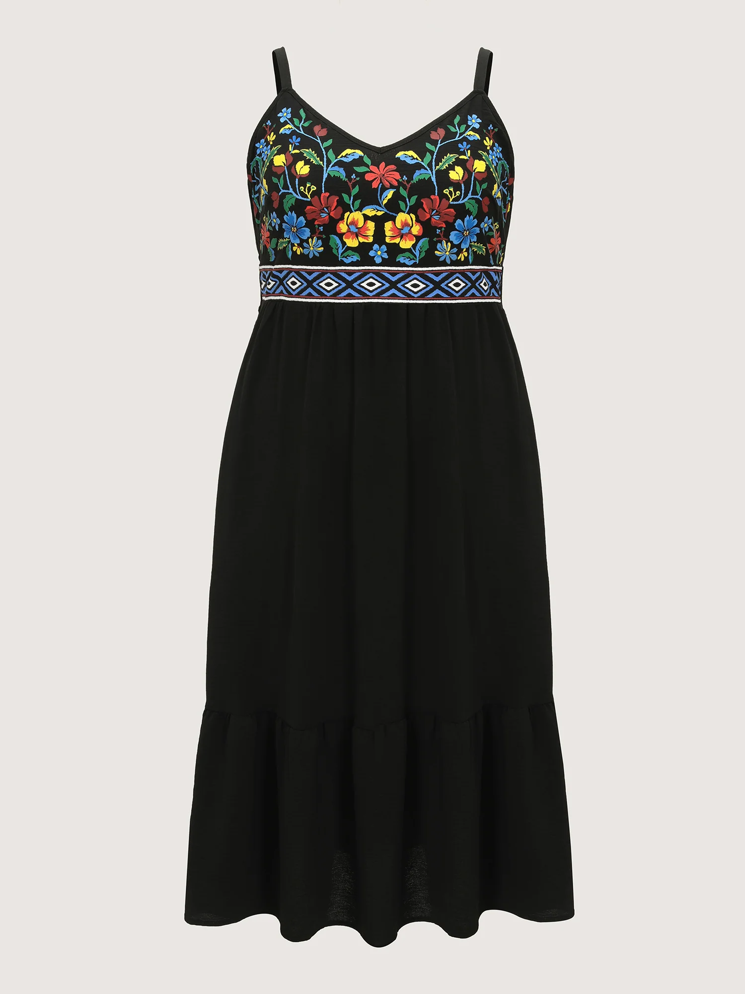 Floral Print Sleeveless Midi Dress - Image 7