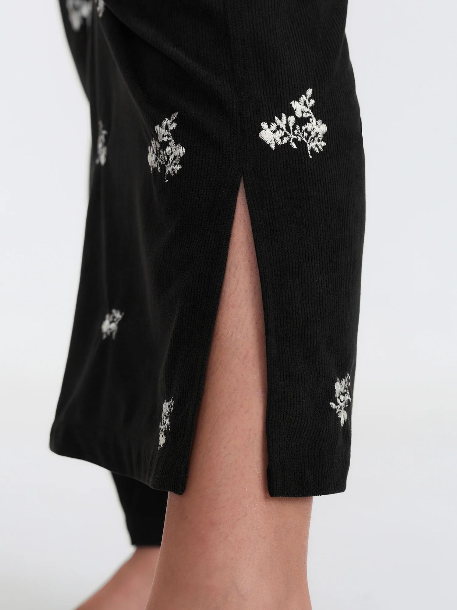 Floral Print Slit Hem Flared Pants - Image 4