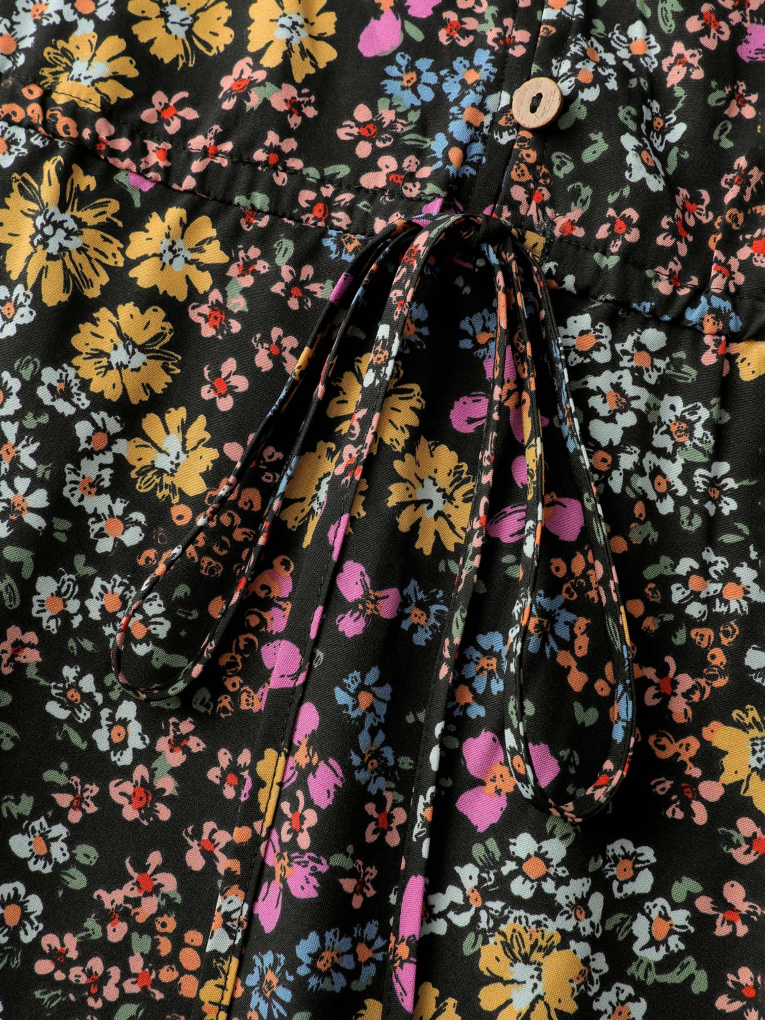 Floral Print Smocked Pockets Maxi Dress - Image 5