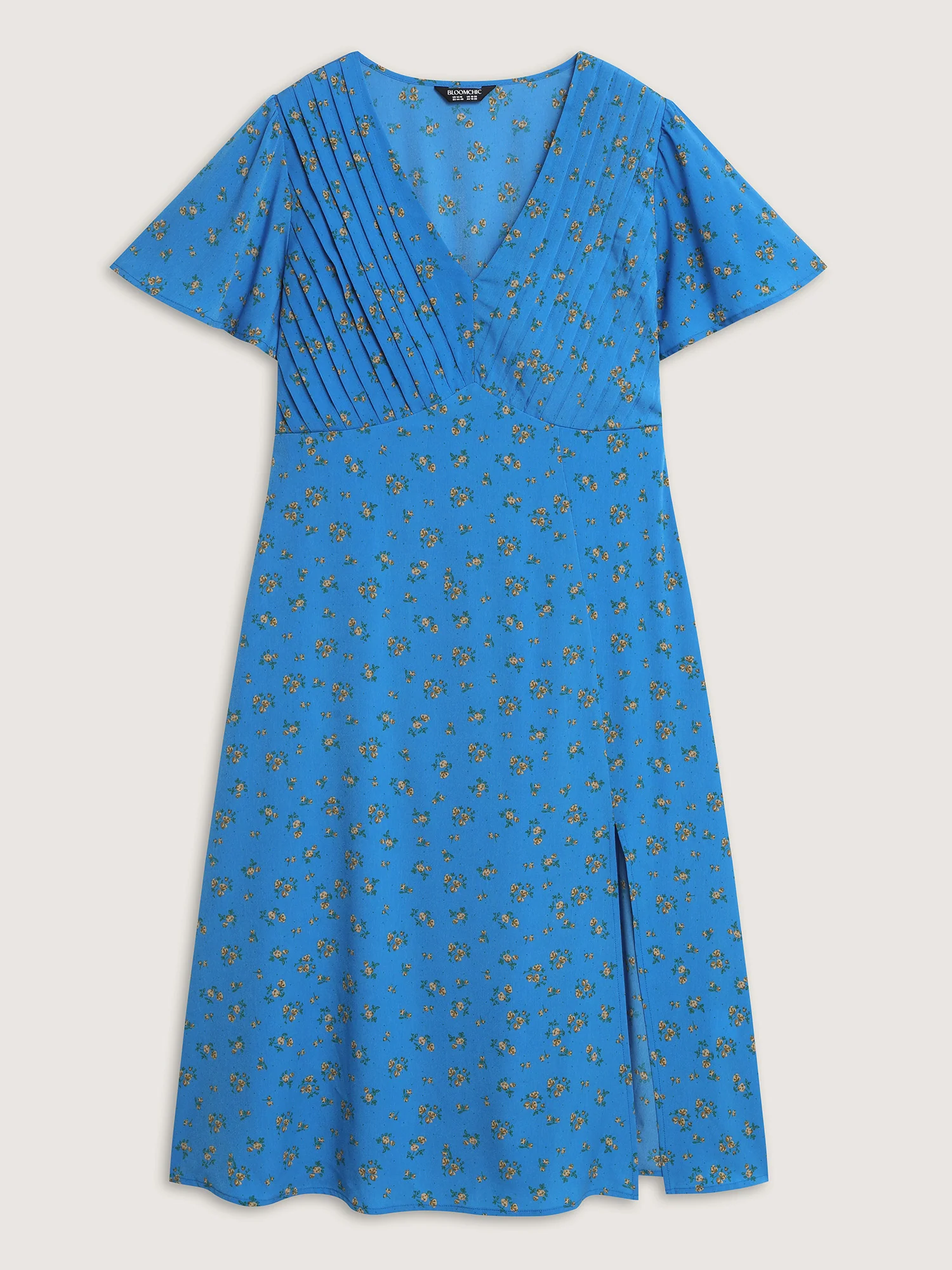 Floral Print Split Side Midi Dress - Image 7
