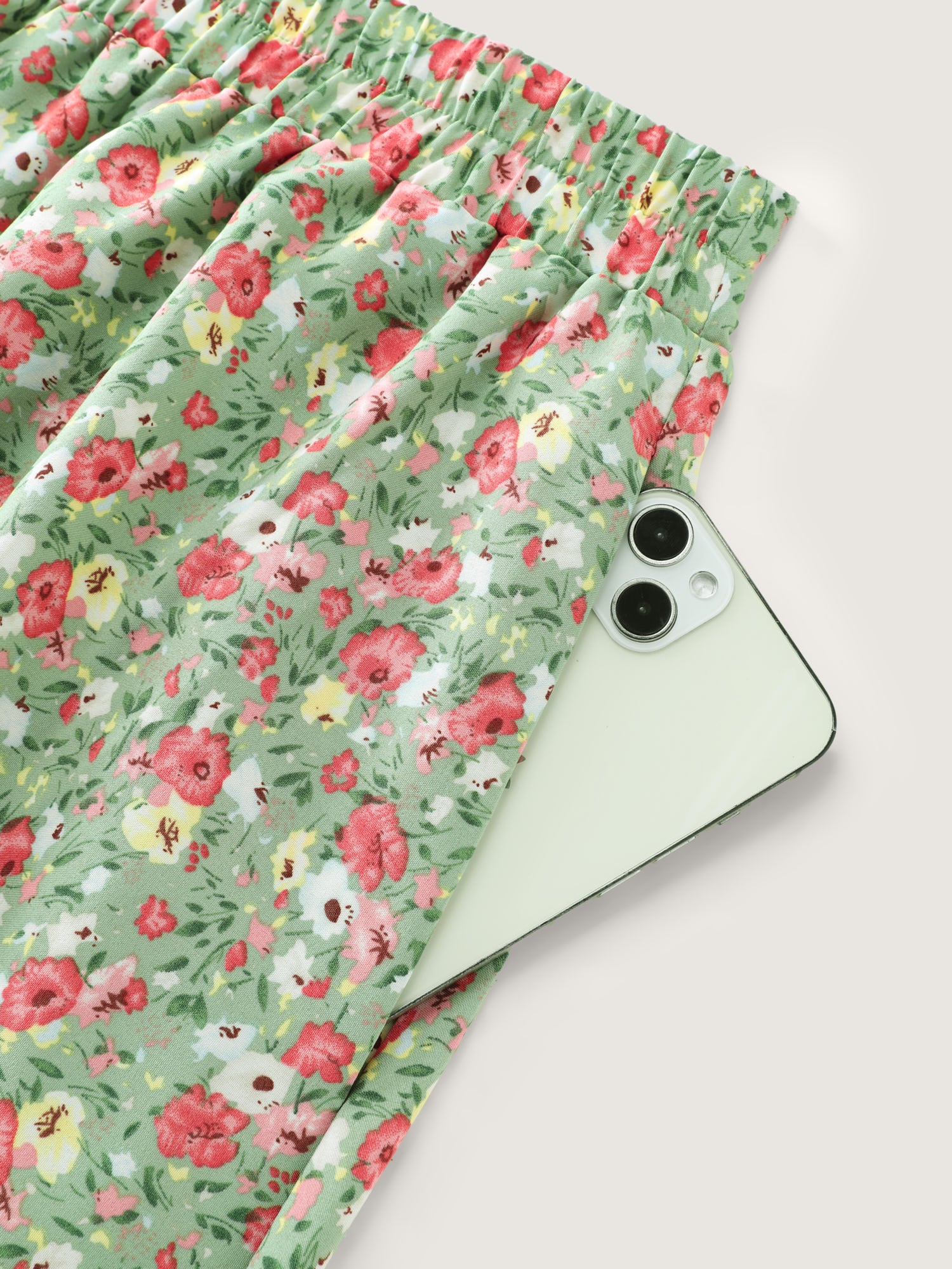 Floral Print Split Side Tiered Maxi Skirt - Image 6