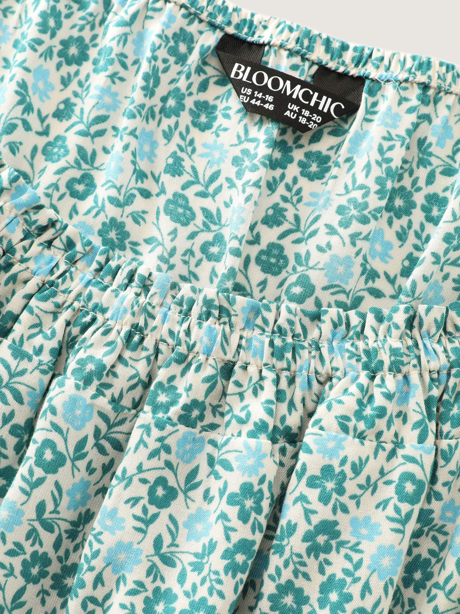Floral Print Square Neckline Blouse - Image 6