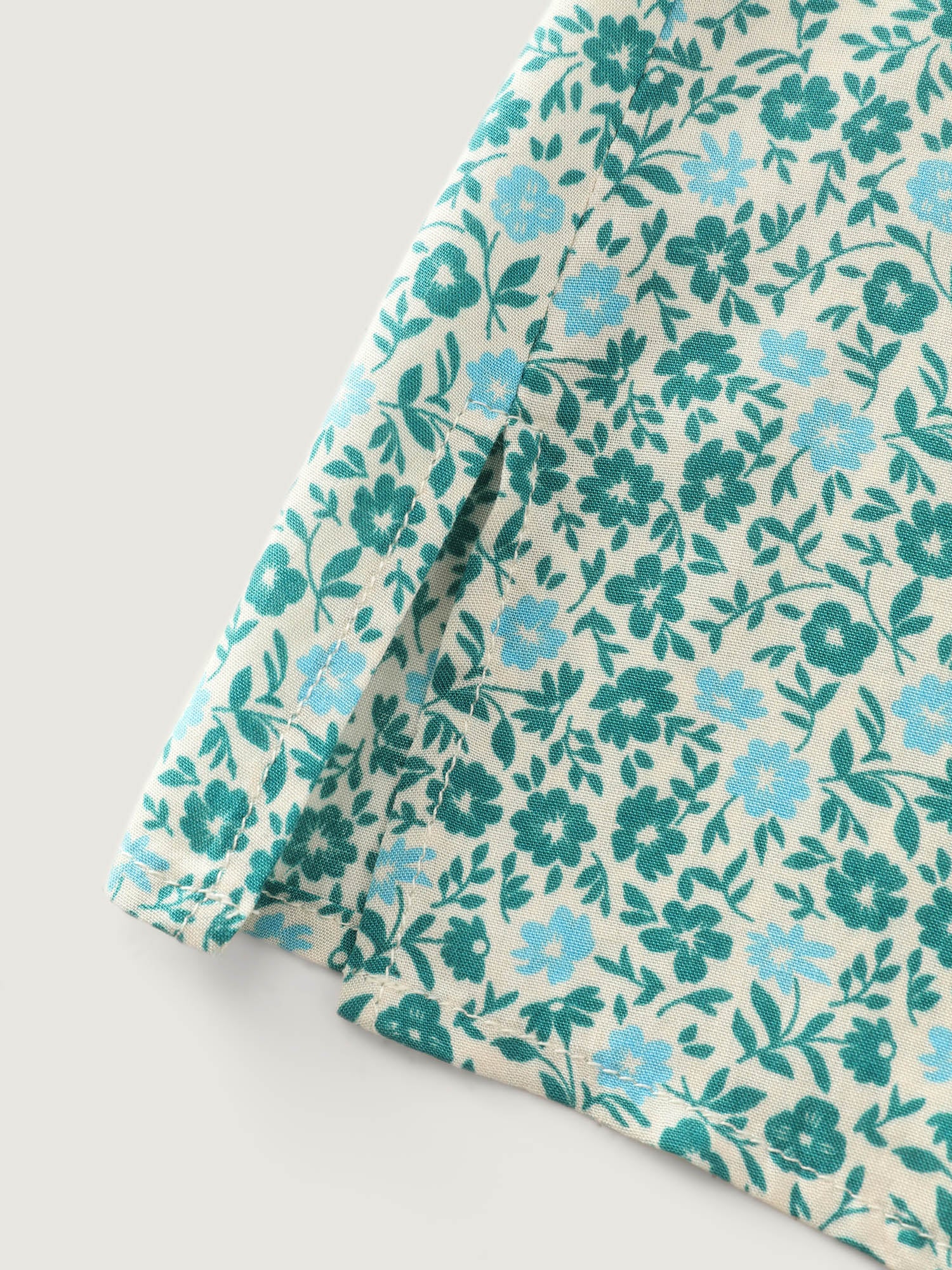 Floral Print Square Neckline Blouse - Image 8