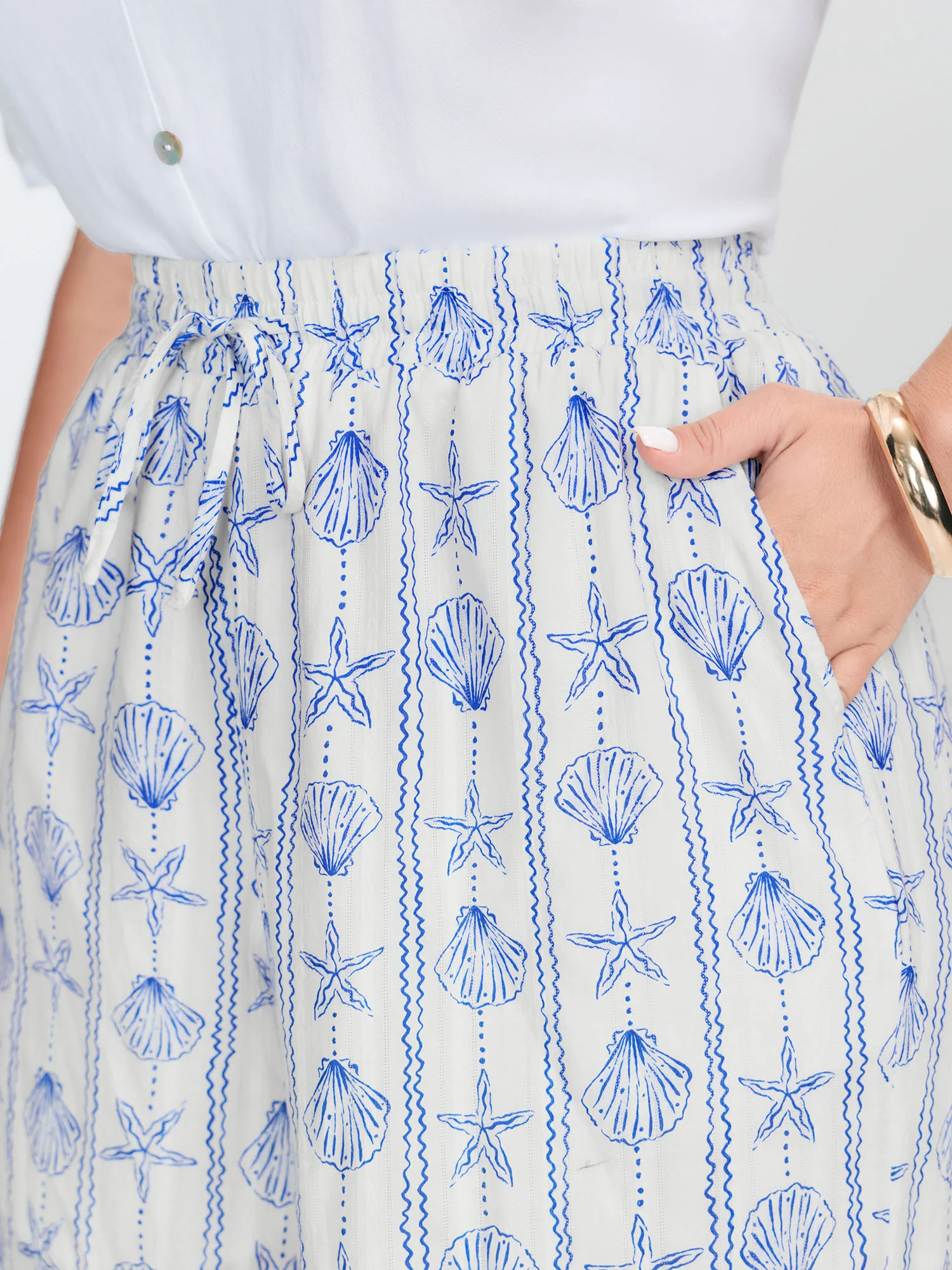 Cotton Floral Print Straight-Leg Pants - Image 3