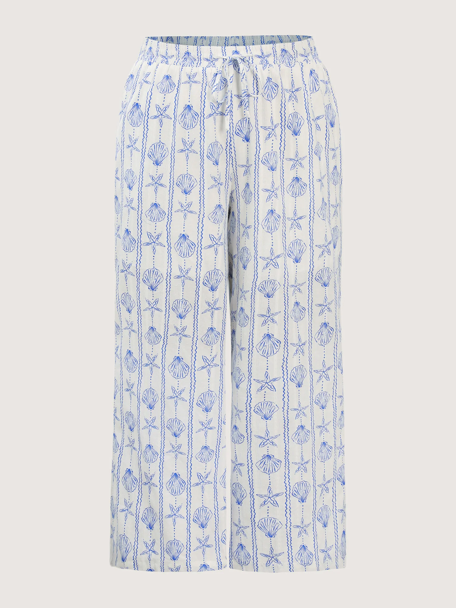 Cotton Floral Print Straight-Leg Pants - Image 8