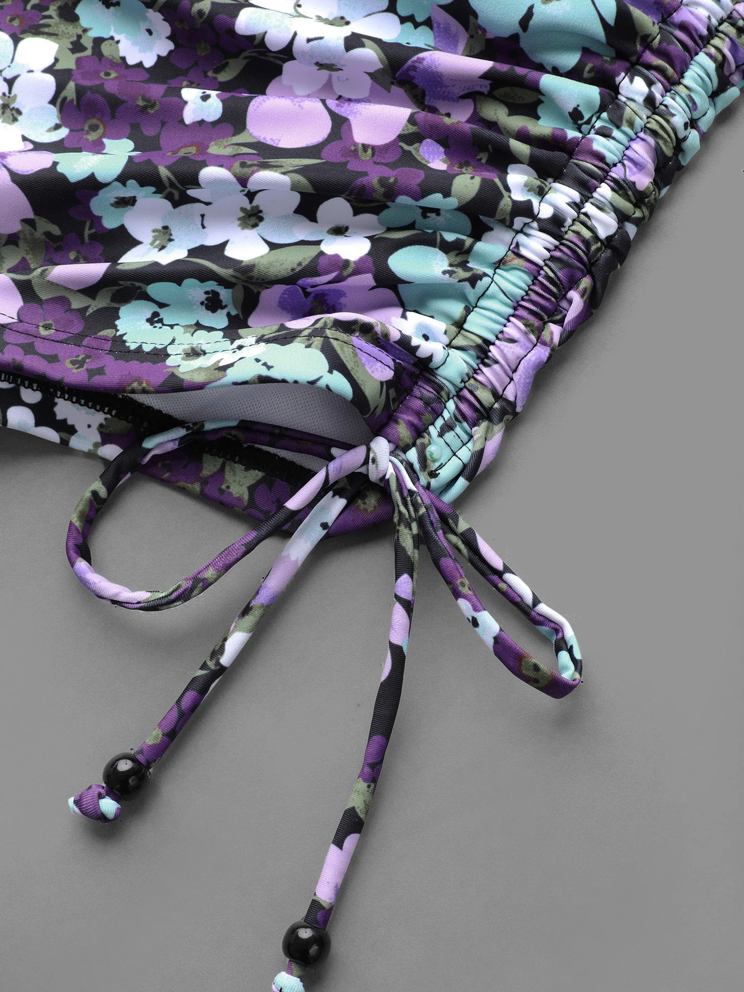 Floral Print Stretchy Drawstring Swim Shorts - Image 5