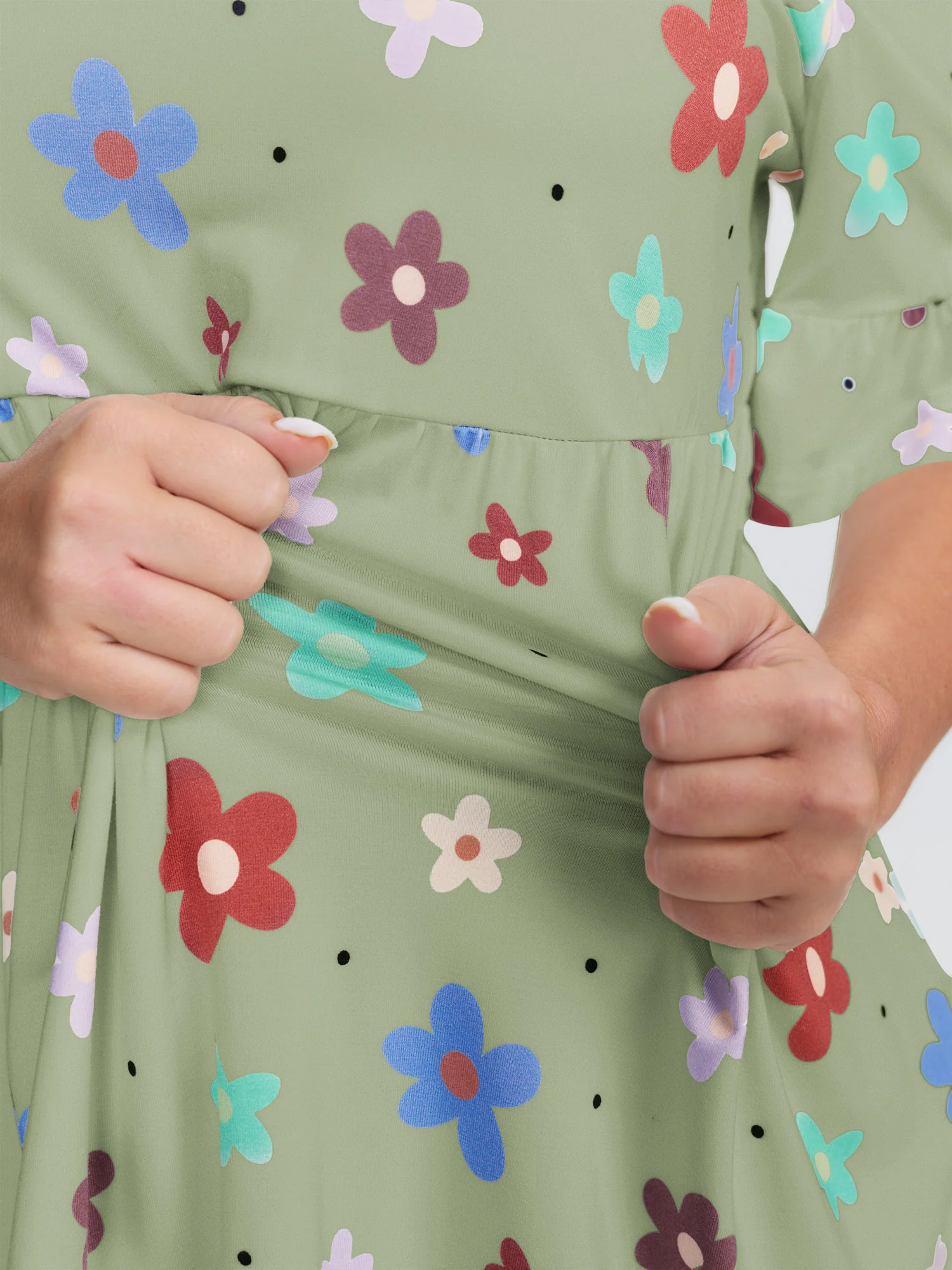 Floral Print Stretchy Knit Top - Image 17