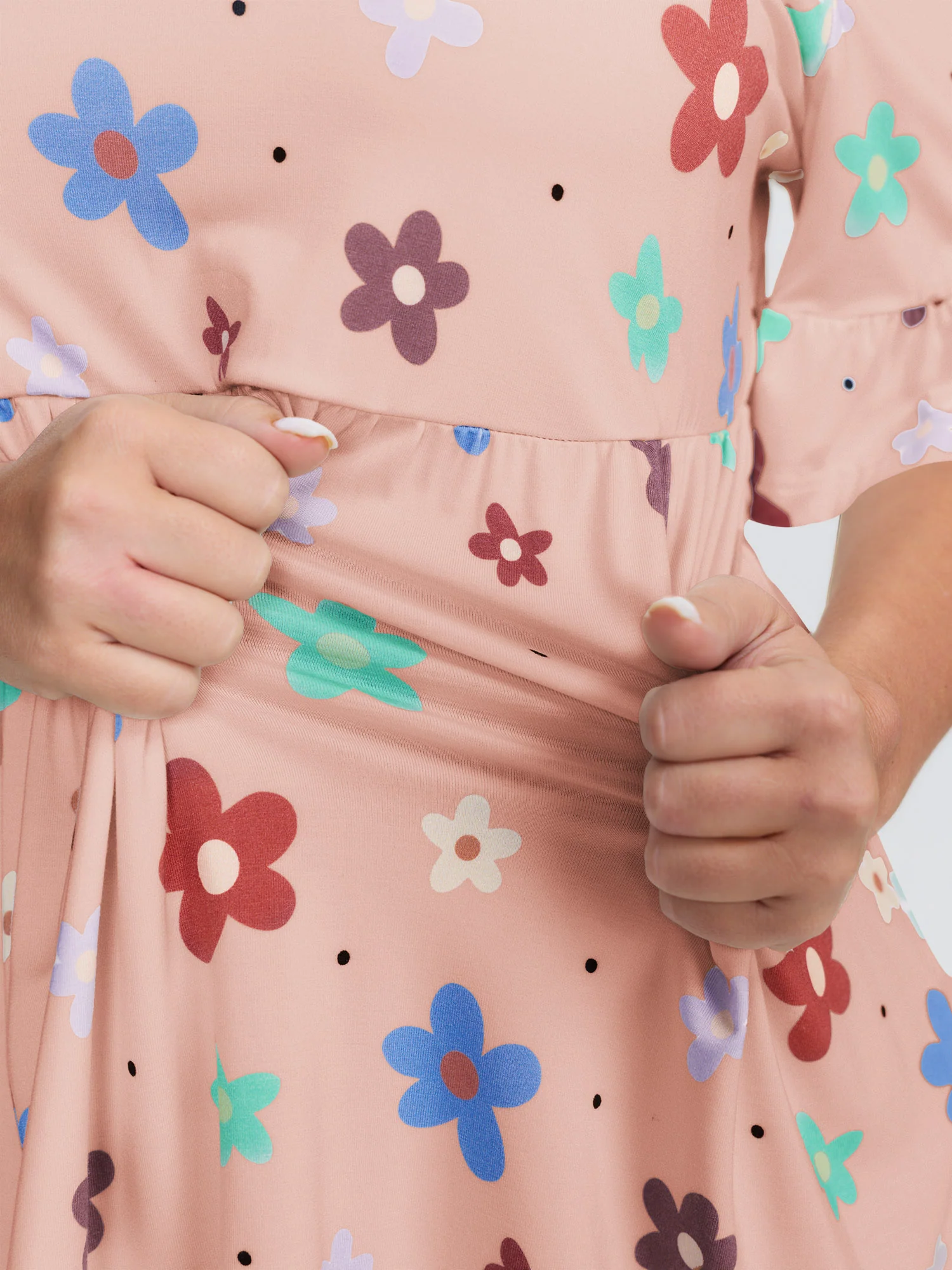 Floral Print Stretchy Knit Top - Image 26