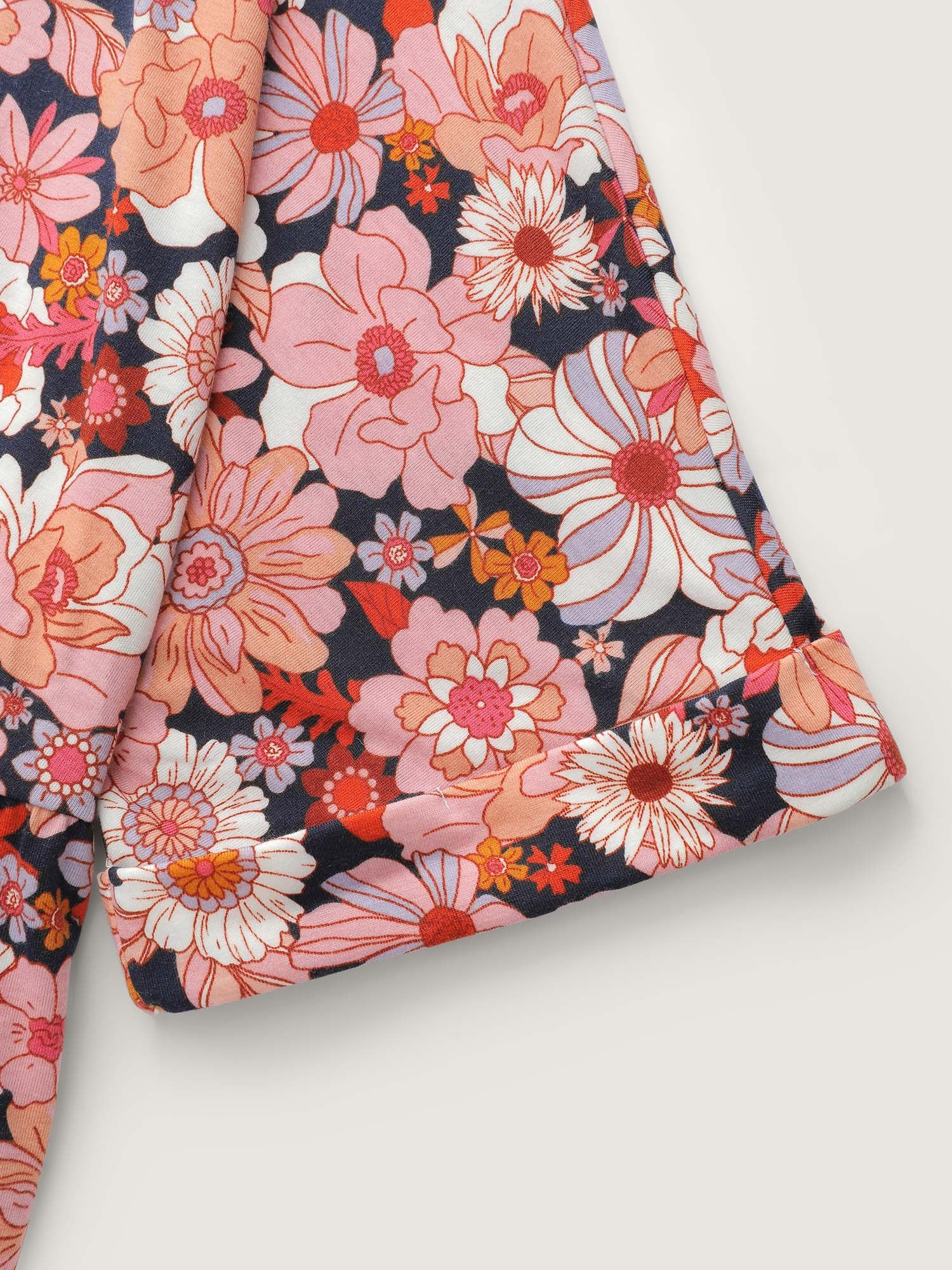 Floral Print Stretchy Waist Babydoll Top - Image 5