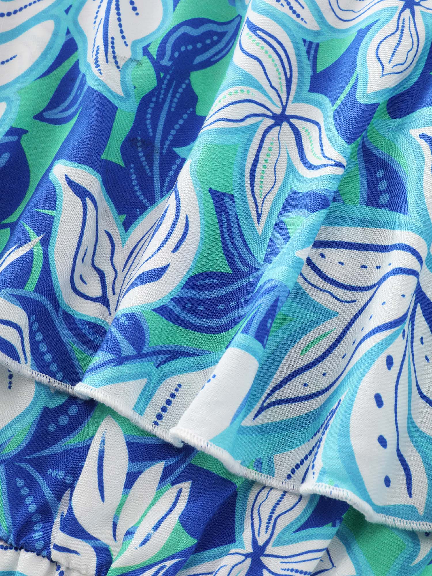 Floral Print Stretchy Waist Midi Dress - Image 5