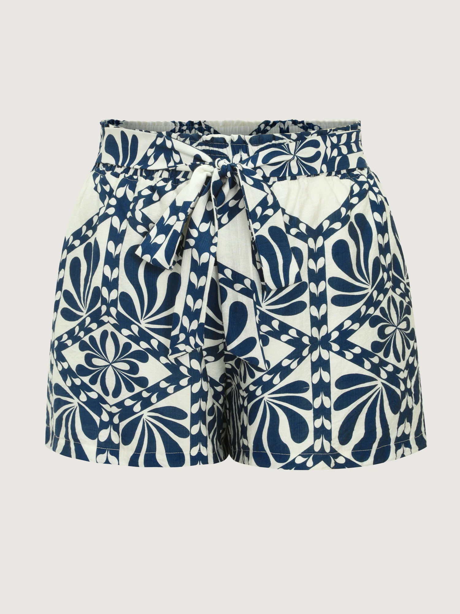 Floral Print Stretchy Waist-Tie Shorts - Image 6