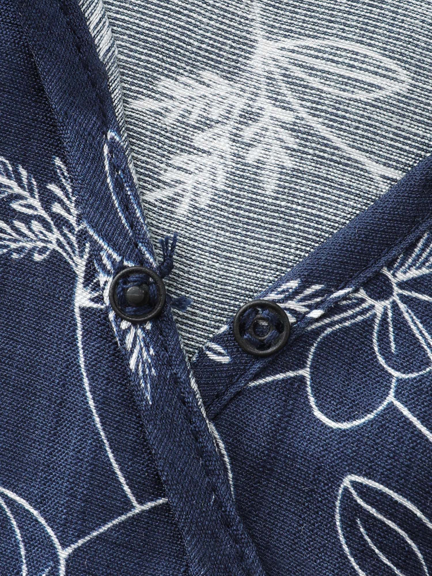 Floral Print Surplice Neck Blouse - Image 6
