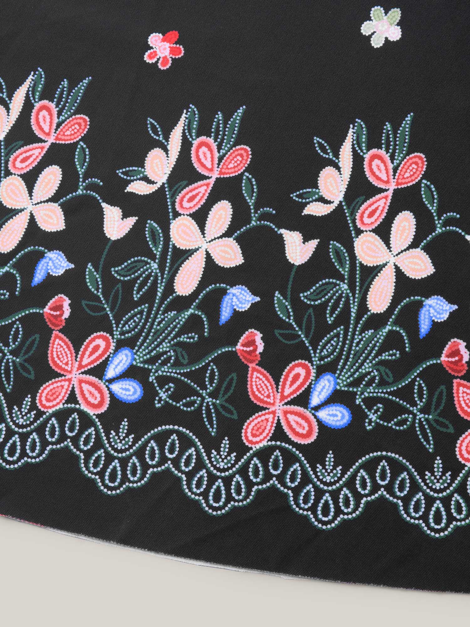 Floral Print Surplice Neck Swim Dress - Image 5