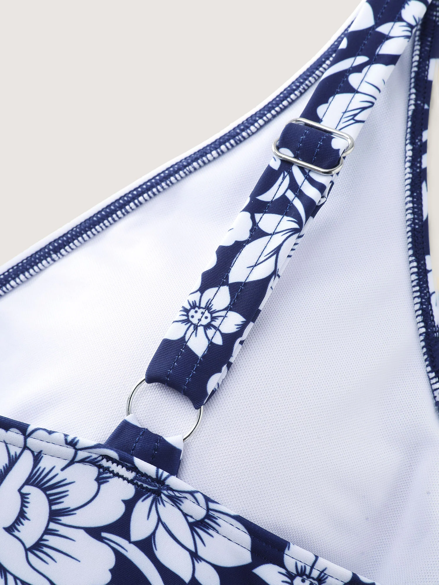 Floral Print Surplice Neckline Bikini Top - Image 6
