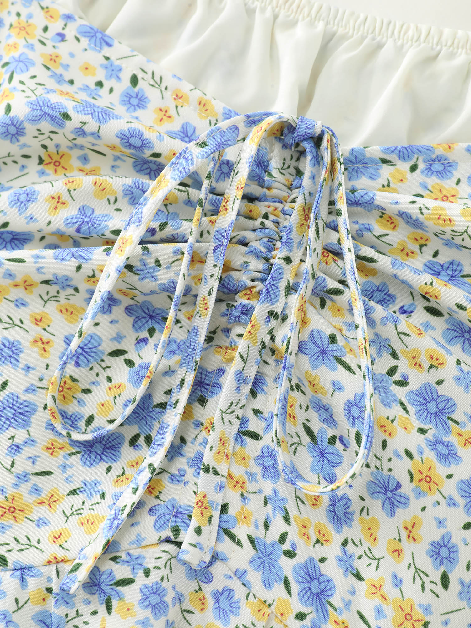 Floral Print Sweetheart Neckline Midi Dress - Image 6