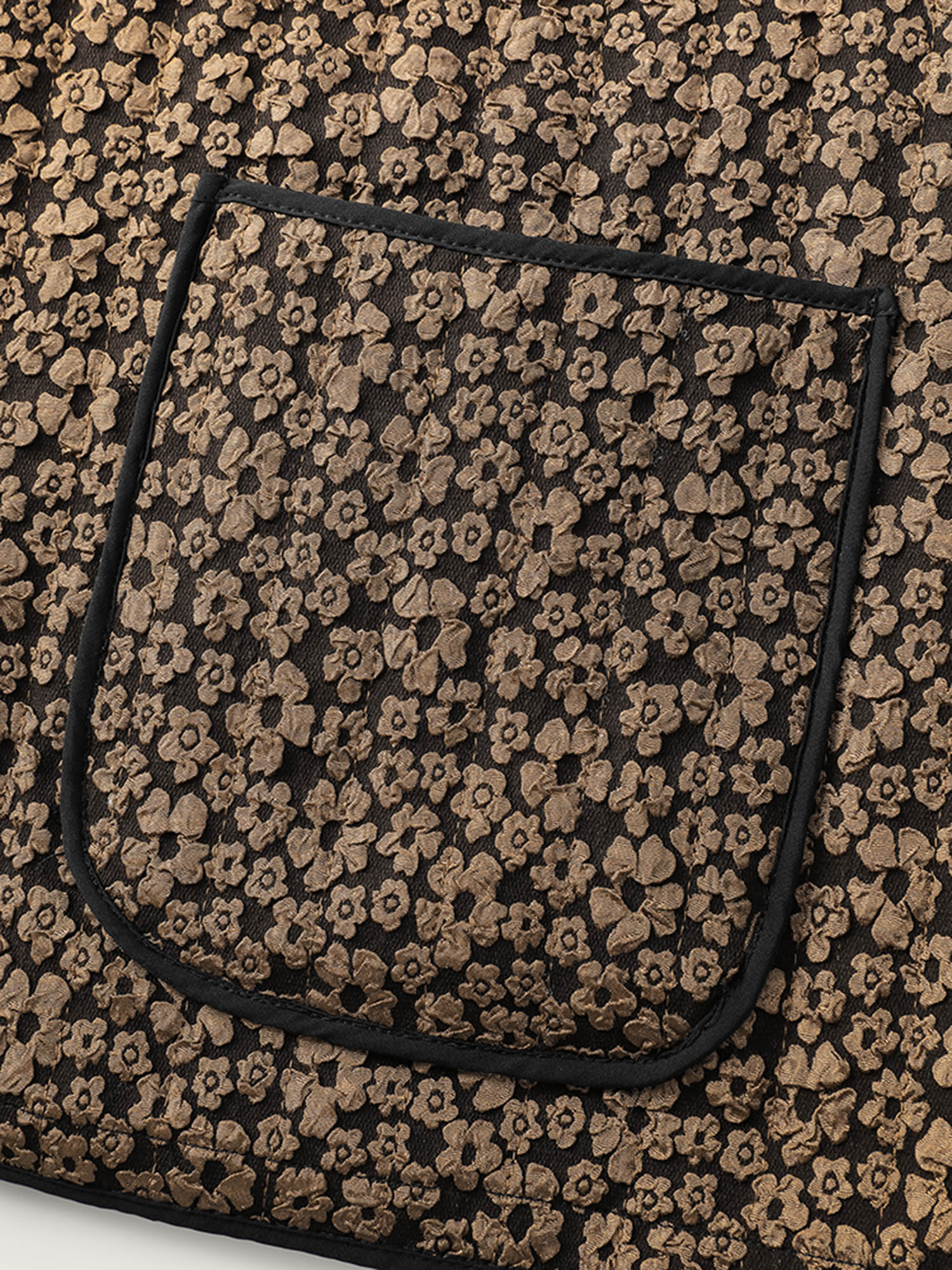 Floral Print Three Ties Quilted Vest - Image 7
