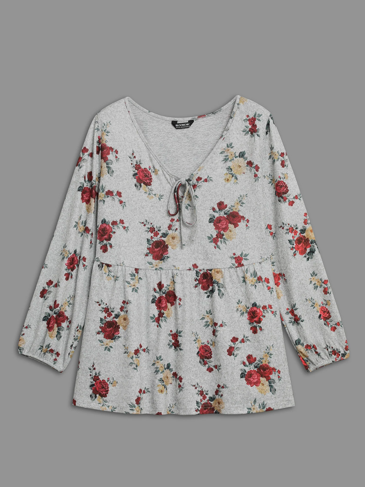 Floral Print Tie Knot T-shirt - Image 8
