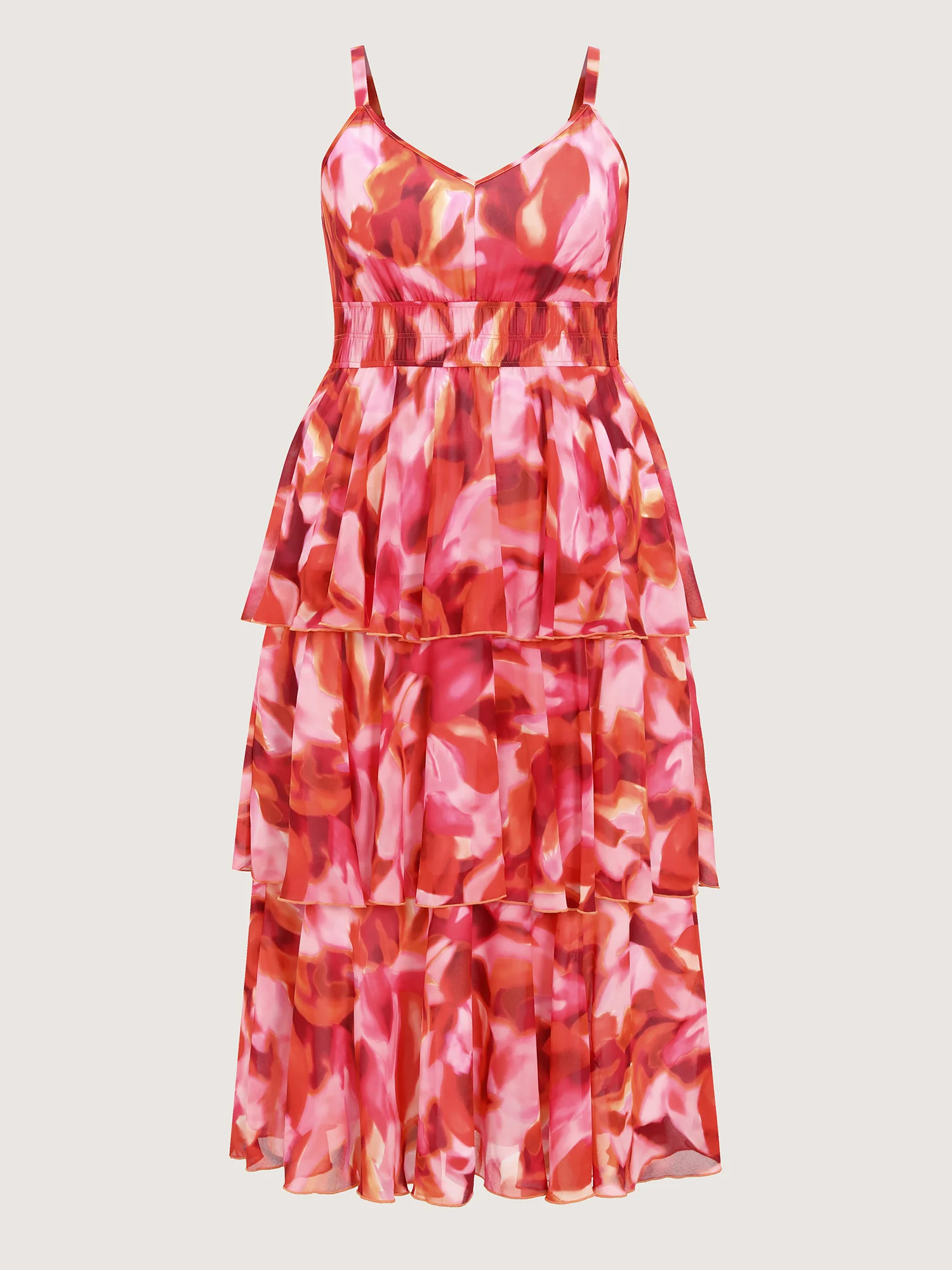 Floral Print Tiered Cami Maxi Dress - Image 7