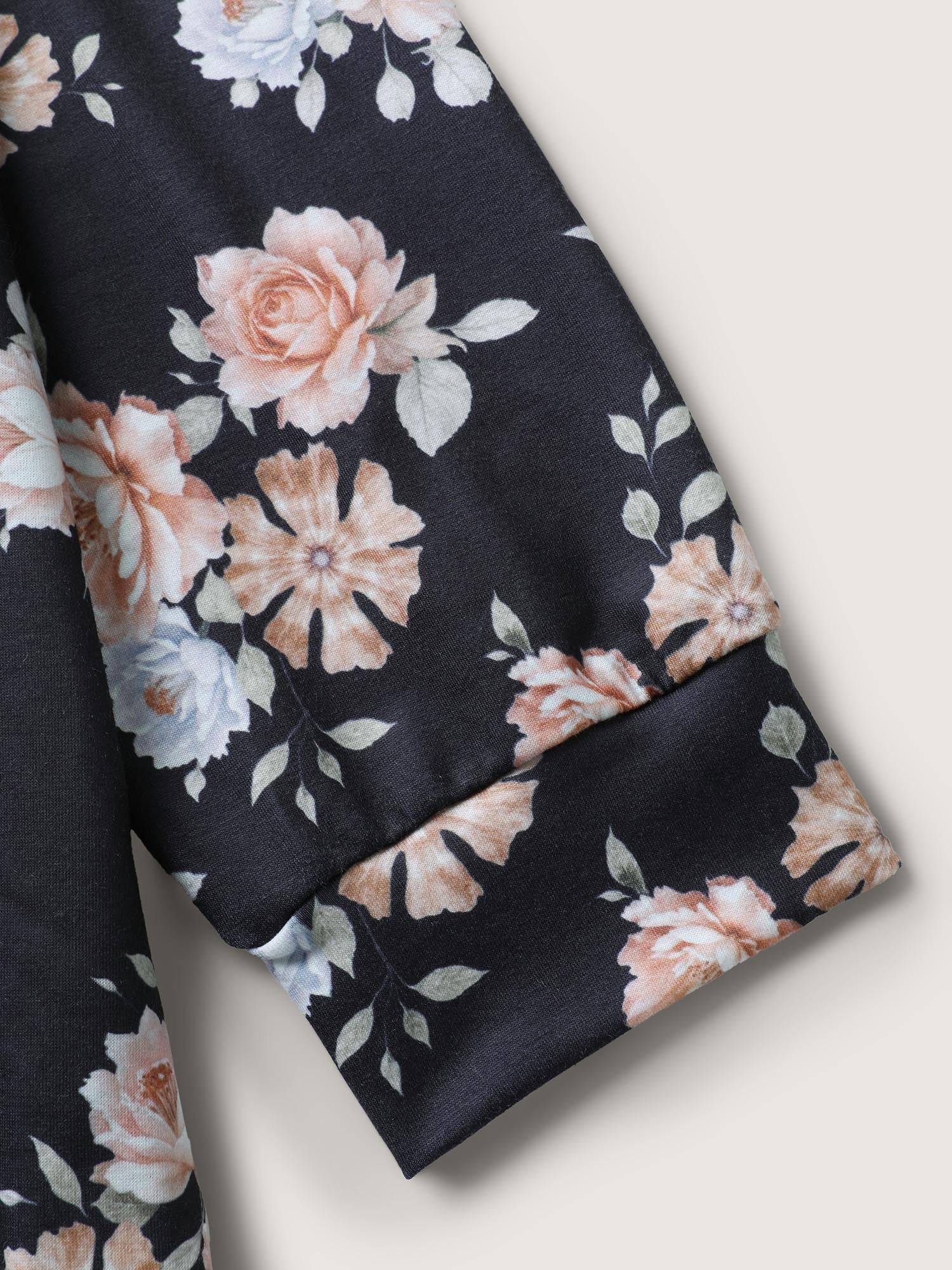 Floral Print Ties Hooded Sweatshirt - Image 5