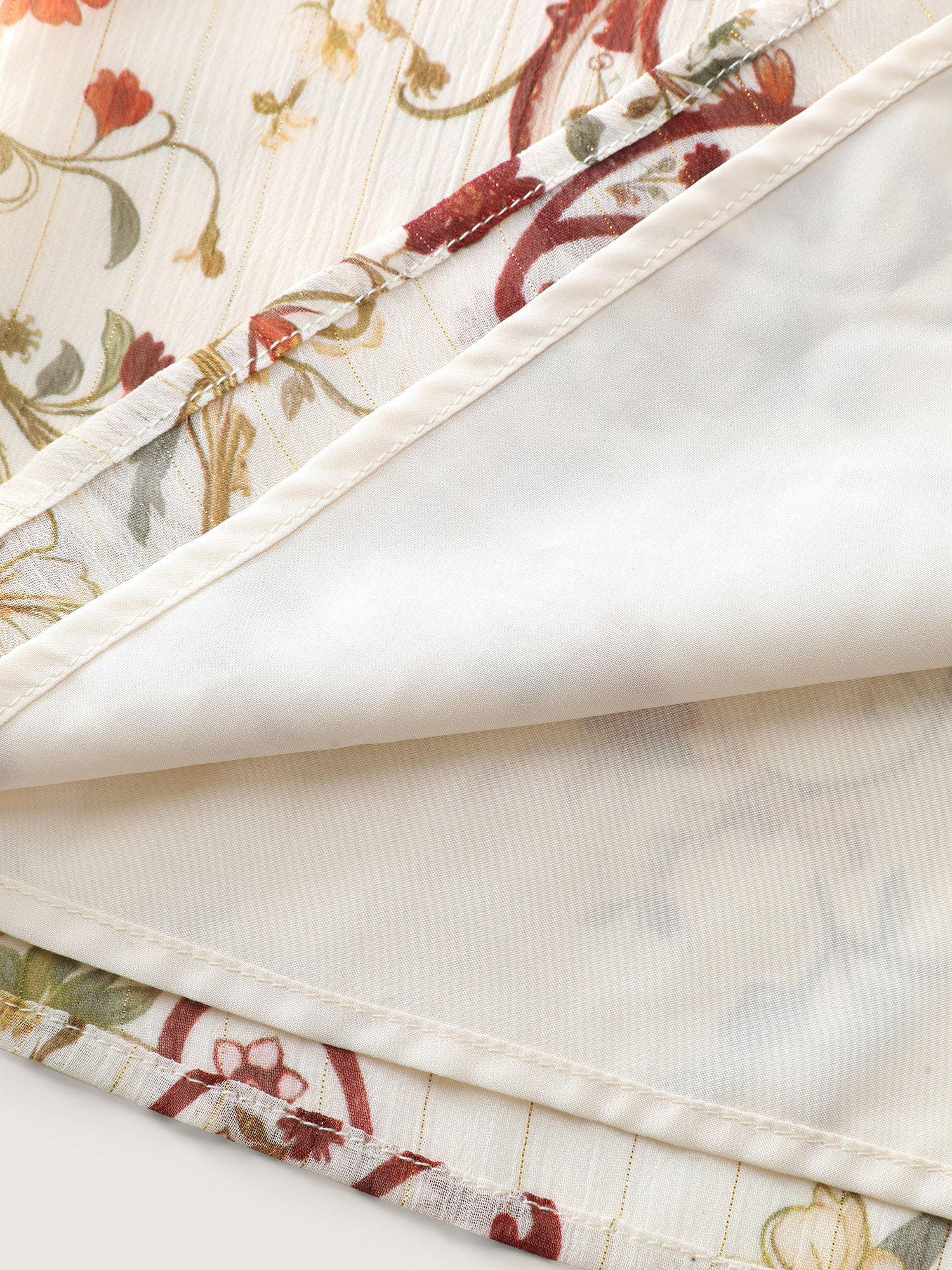 Floral Print Toothpick Pleats Blouse - Image 7