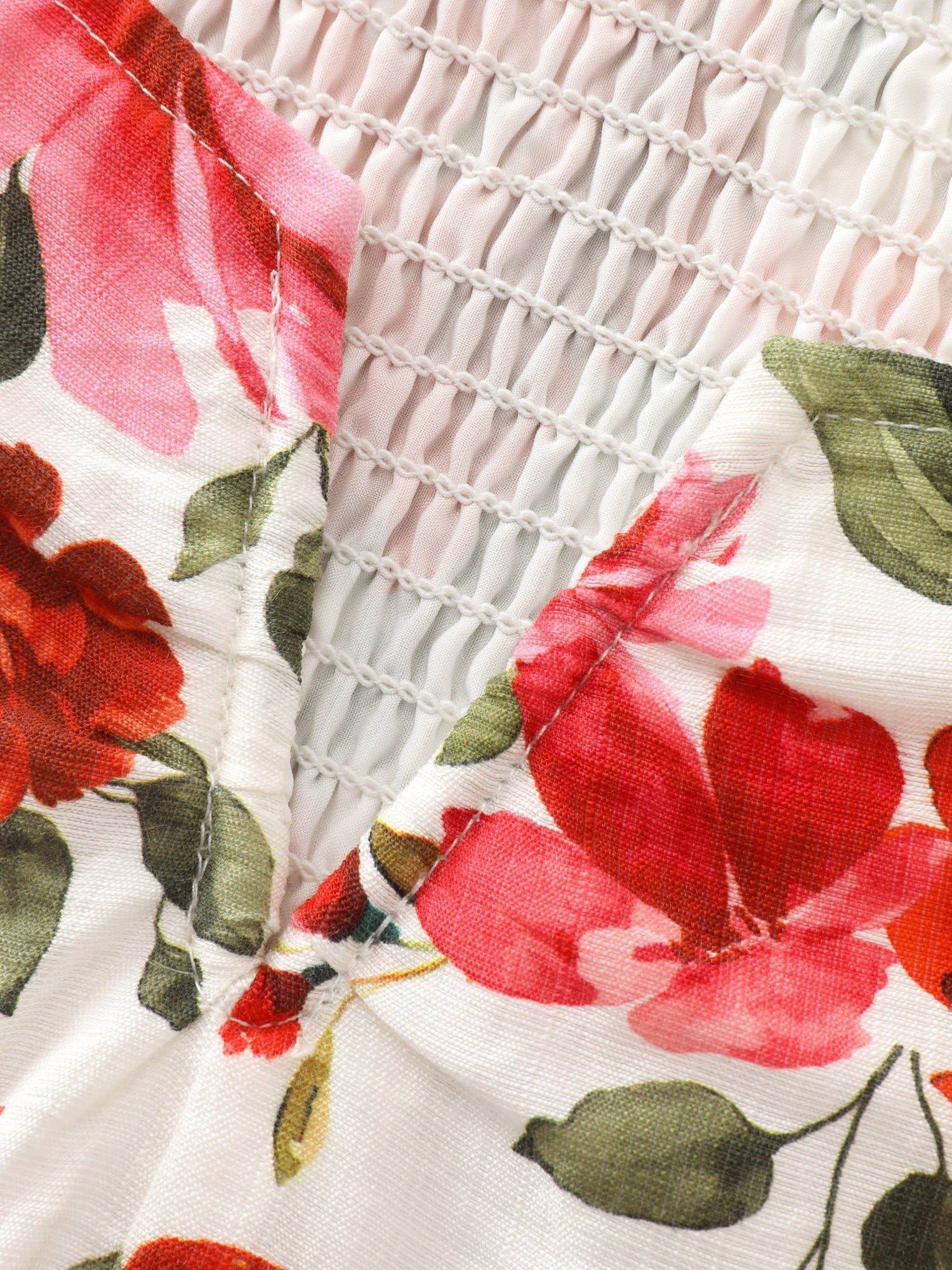 Floral Print Triangular Waist Midi Dress - Image 5