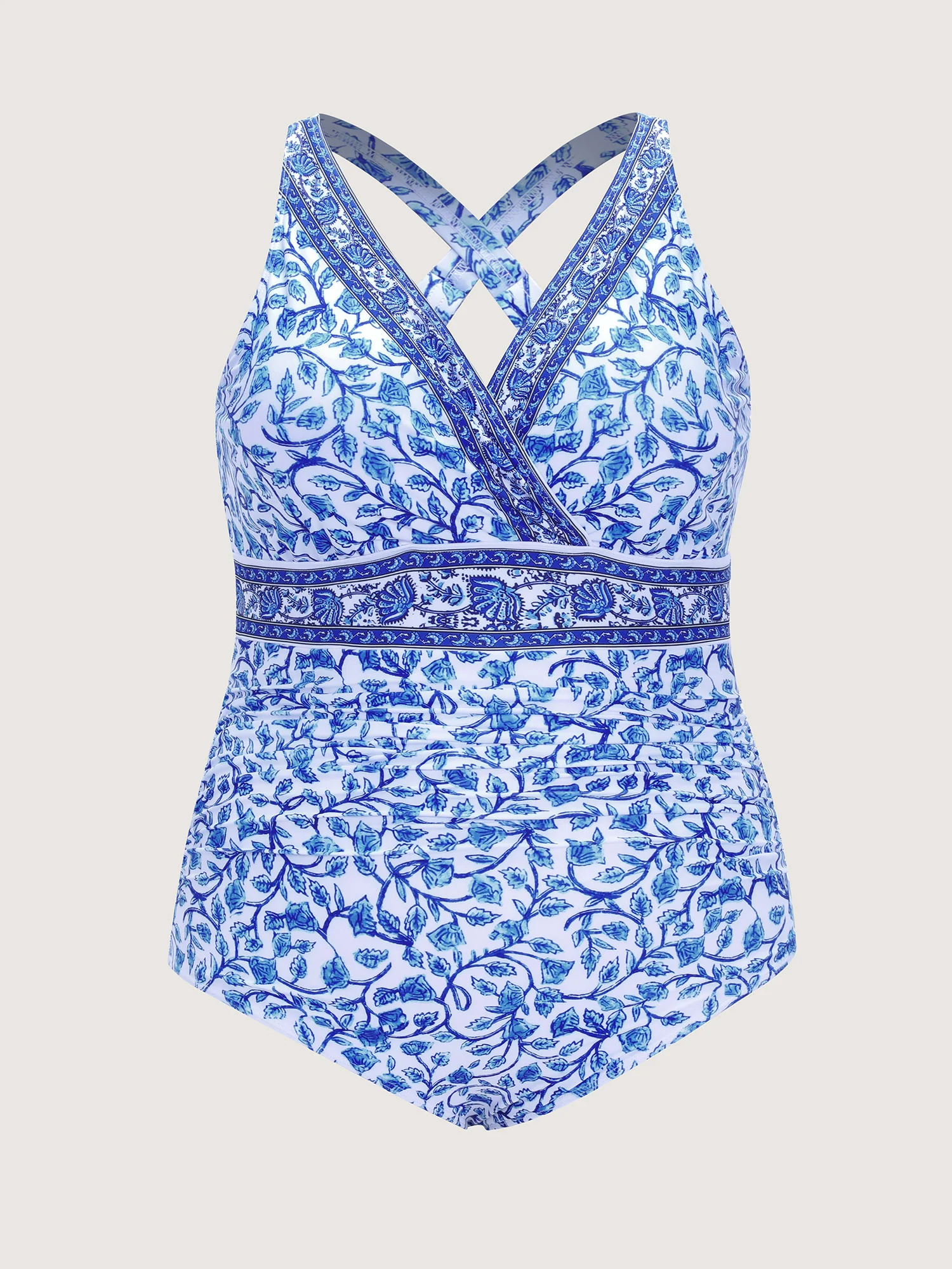 Floral Print Tummy-Control One-Piece Swimsuit - Image 6