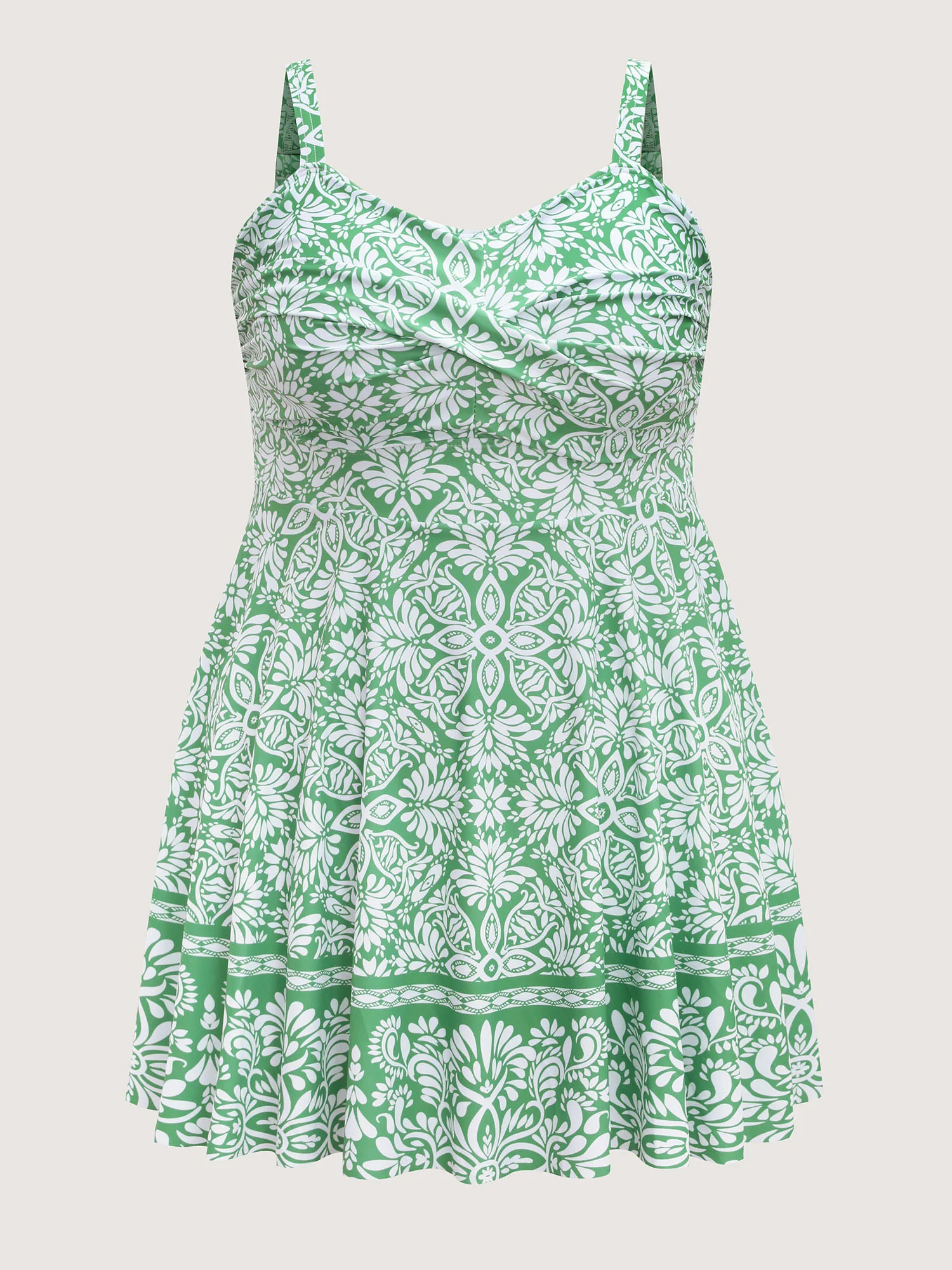 Floral Print Twist Front Swim Dress - Image 9