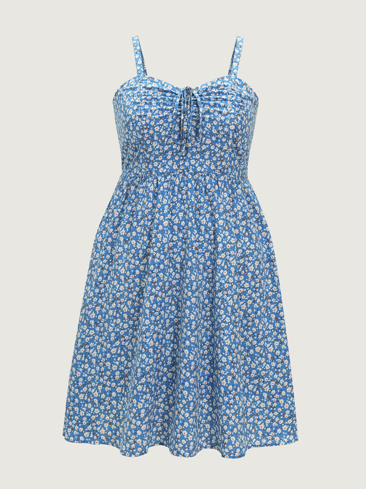 Floral Print V-Neck Cami Mini Dress - Image 7