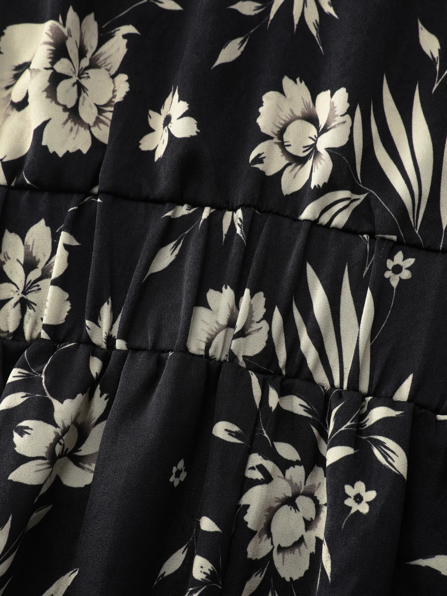 Floral Print V-Neck Cinched-Waist Midi Dress - Image 5