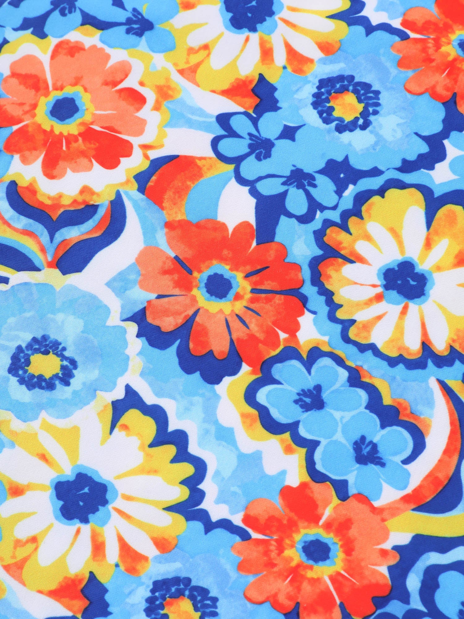 Floral Print V-Neck Swim Top - Image 5