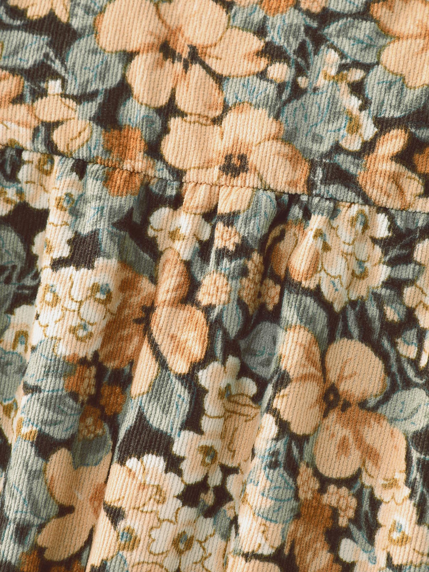 Floral Print Waist-Defining A-Line Midi Dress - Image 6