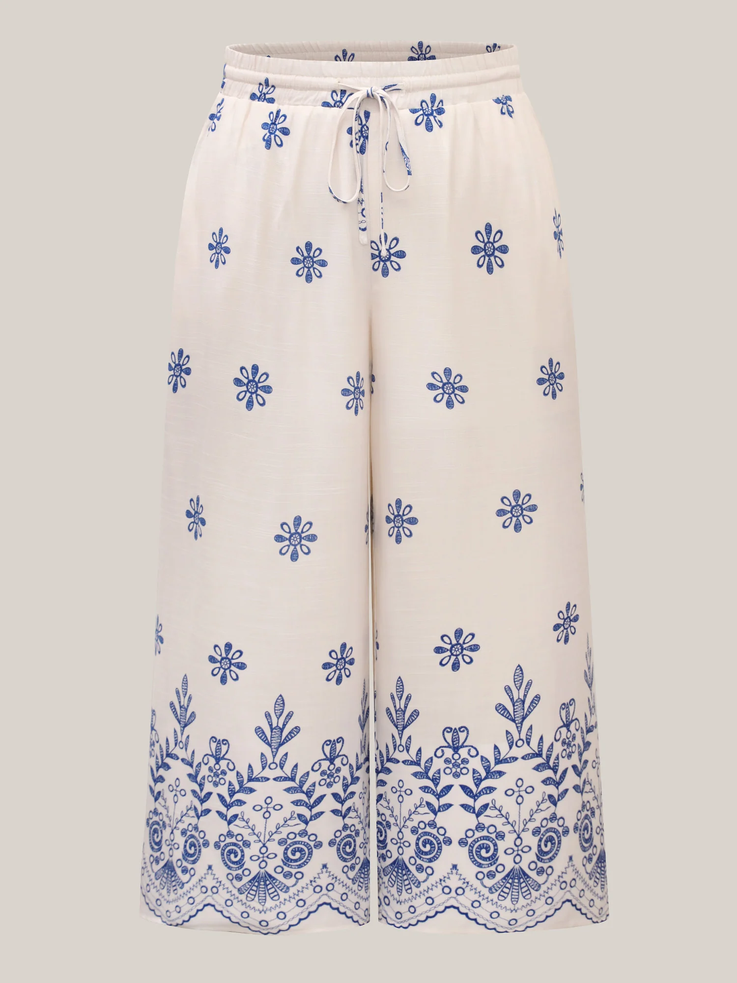 Floral Print Wide-Leg Pants - Image 6