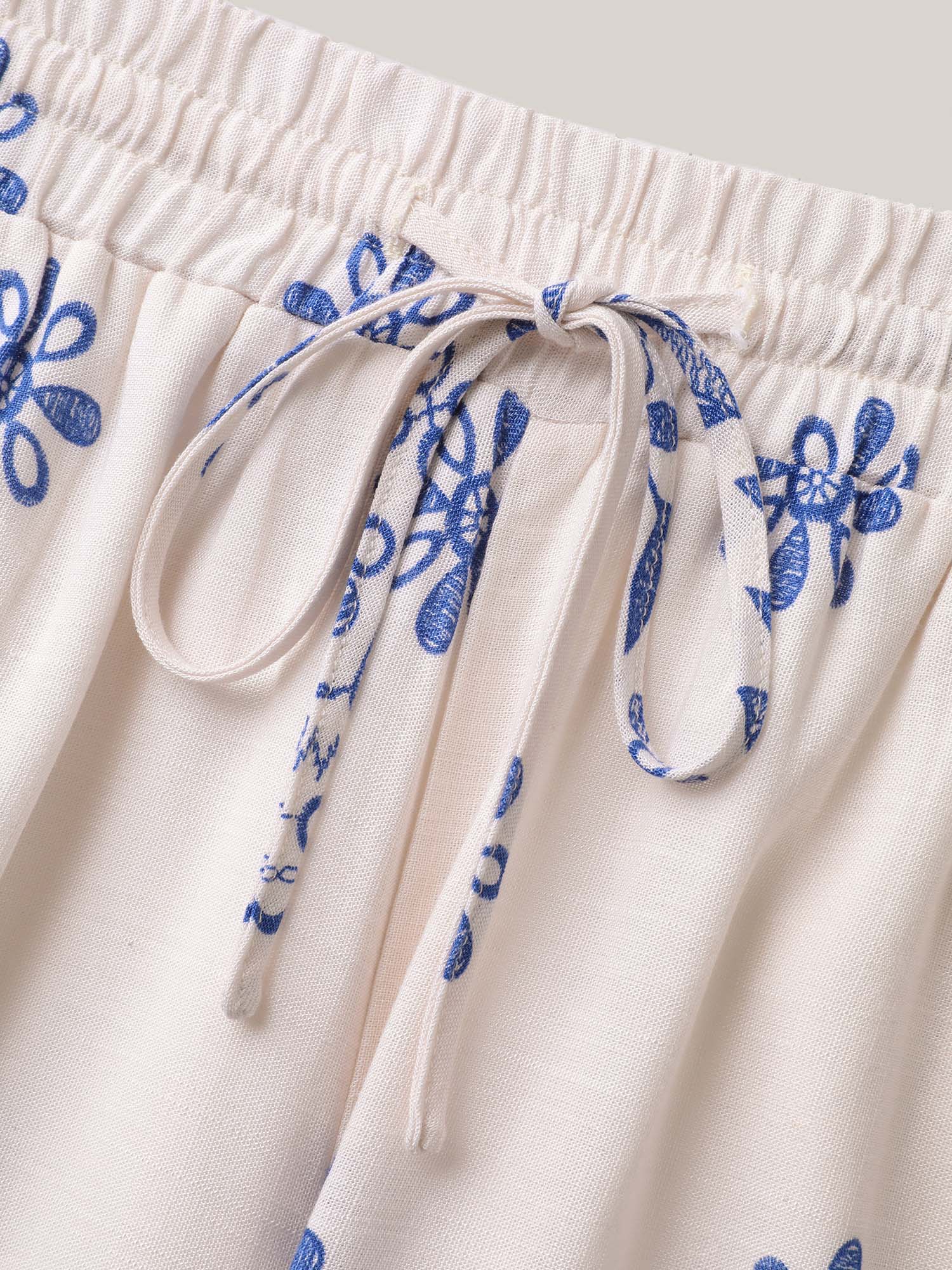 Floral Print Wide-Leg Pants - Image 8