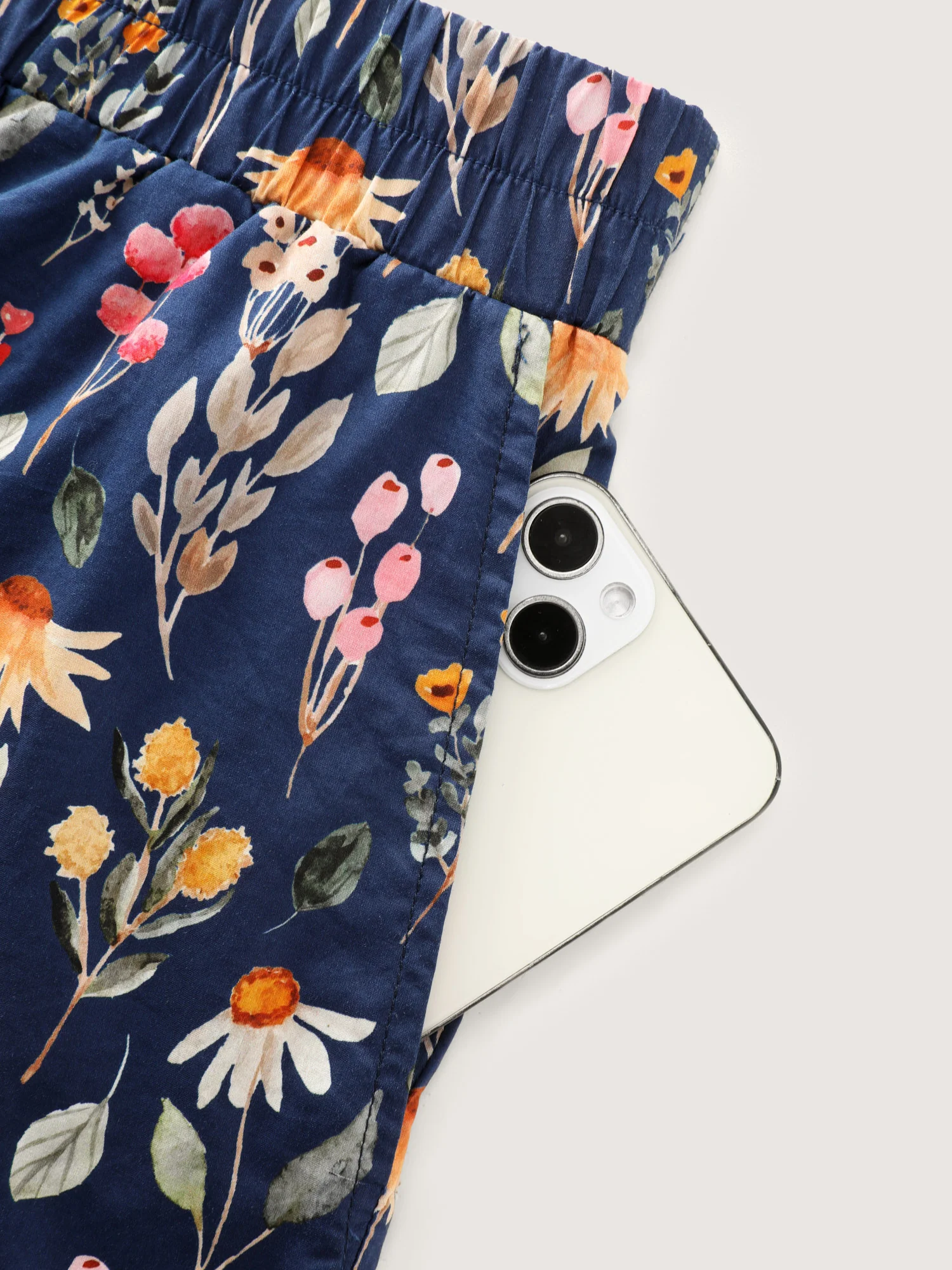 Floral Print Wide Waistband Shorts - Image 6