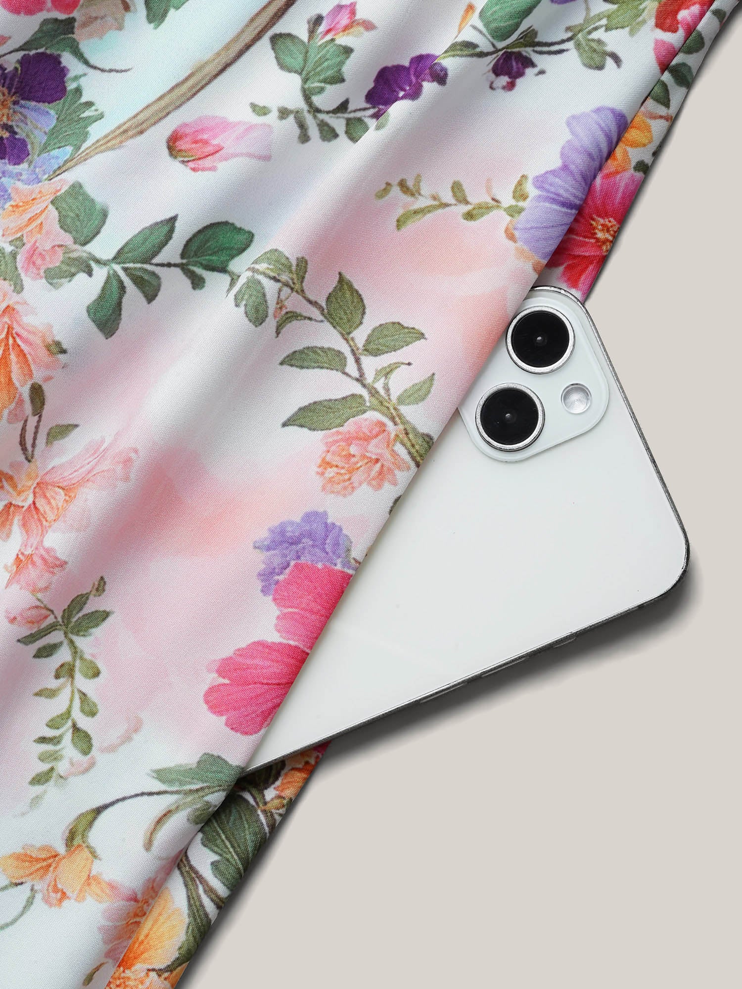 Floral Print Wrap-Neck Flared Sleeve Maxi Dress - Image 7