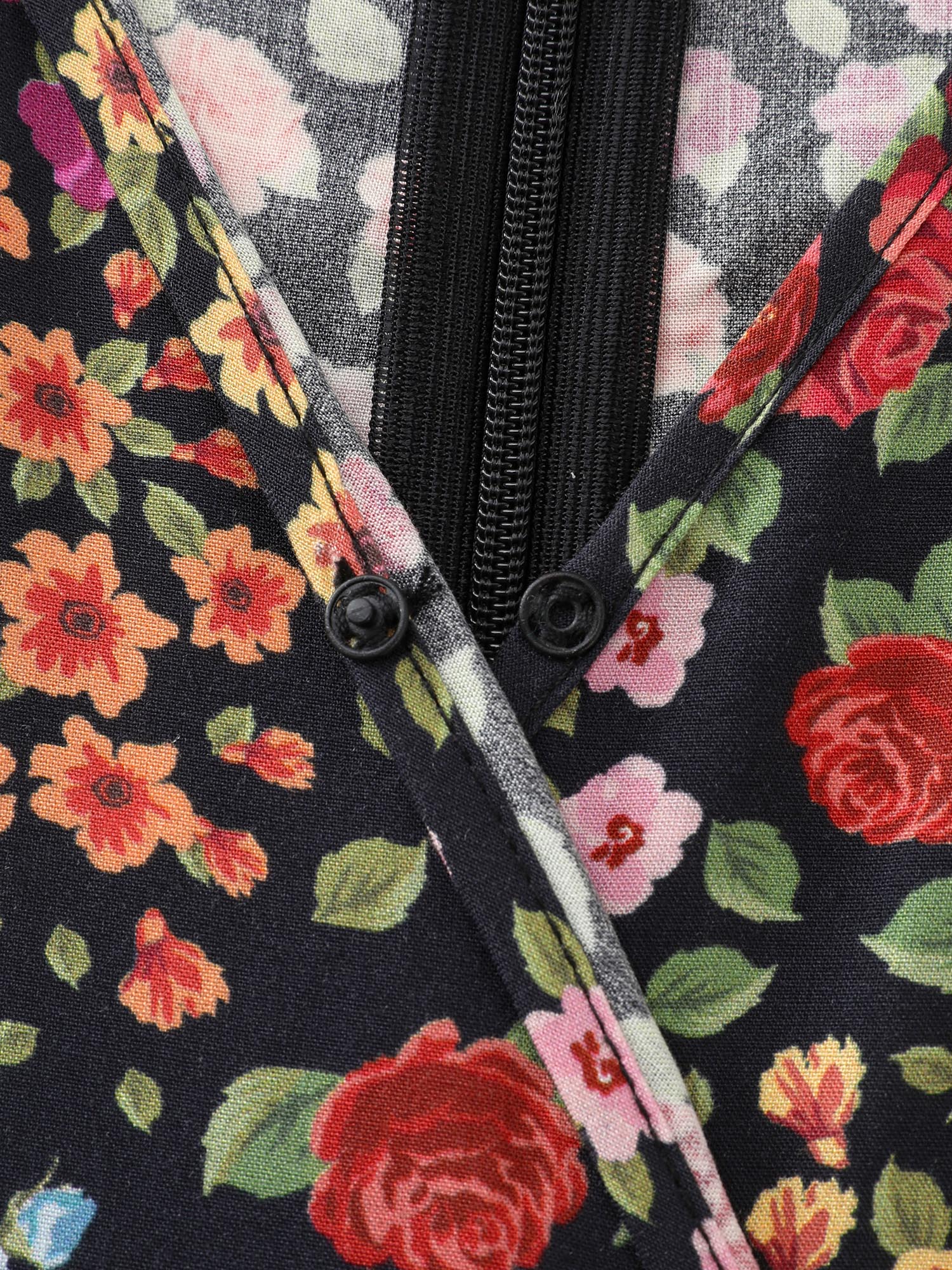 Floral Print Wrap Side-Tie Midi Dress - Image 7
