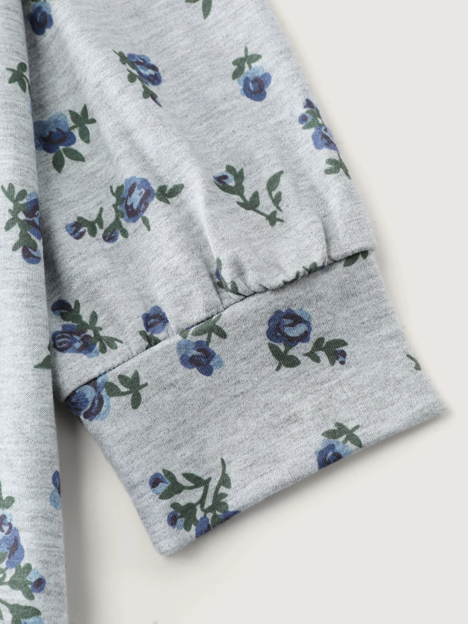 Floral Print Zipper Hoodie - Image 6