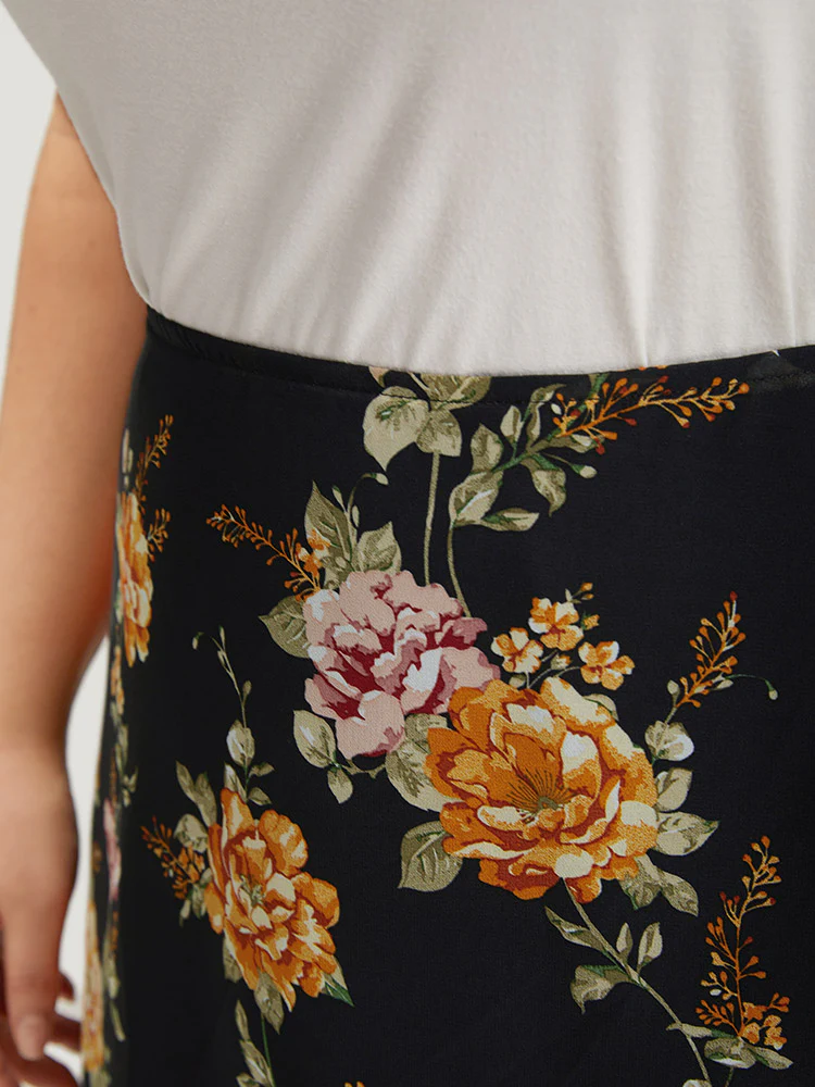 Floral Printed Flutter Layered Skirt - Image 8